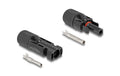 Delock DL4 Solar Steckverbinder Stecker zu Buchse, schwarz, 2 Stück