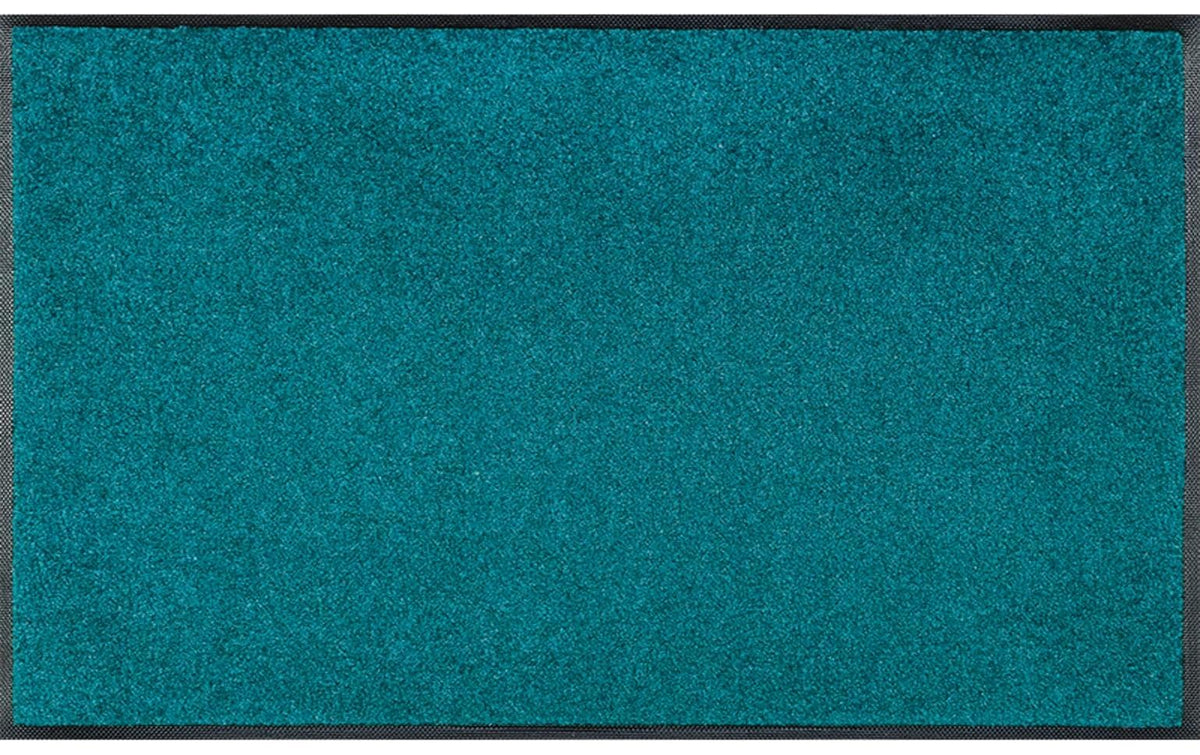 Wash+Dry Fussmatte Peacock Green 50x75 cm, Flor Polyamid, Anti-Rutsch