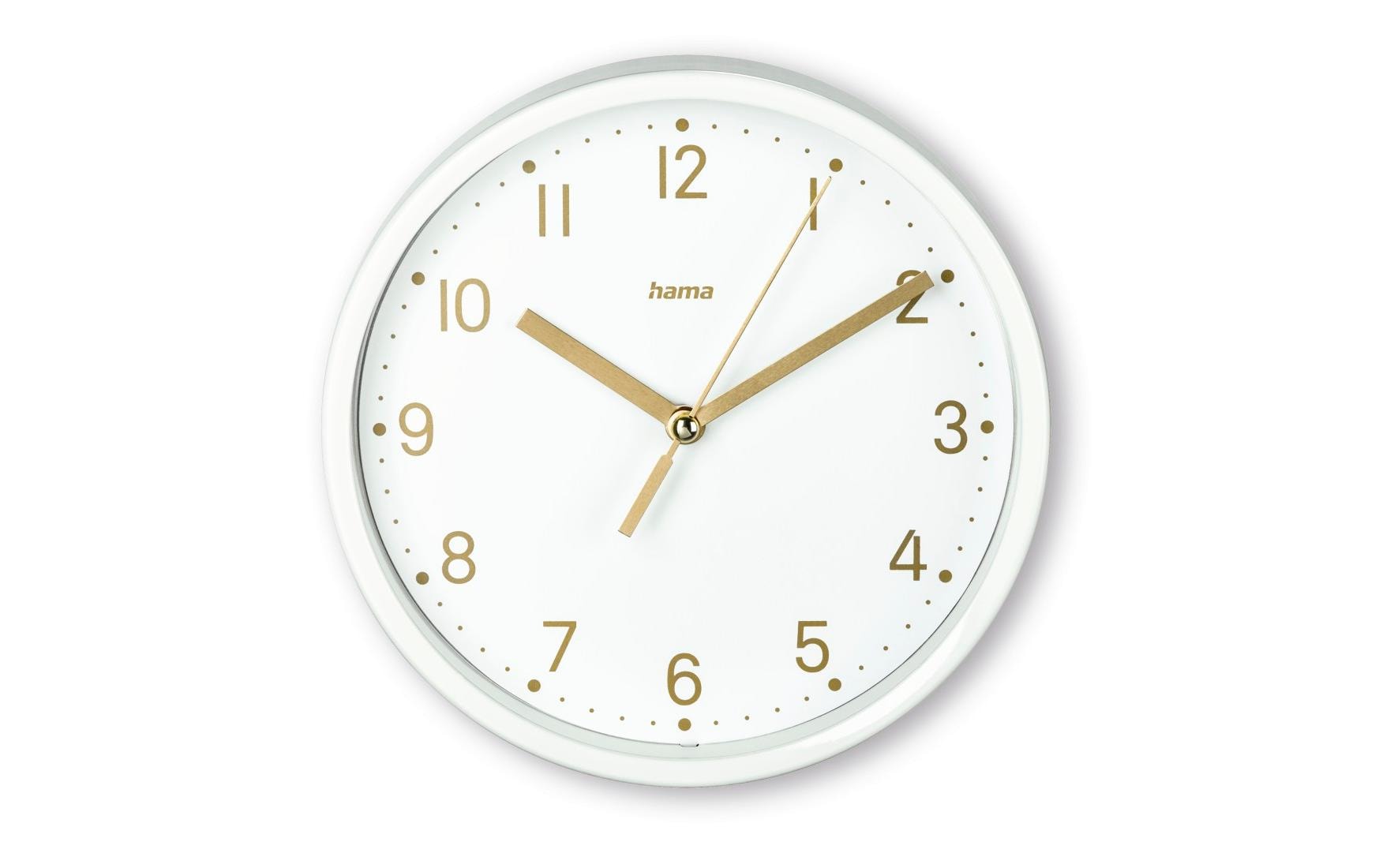 Hama Tischuhr Madeira ohne Ticken Weiss, D: 16 cm