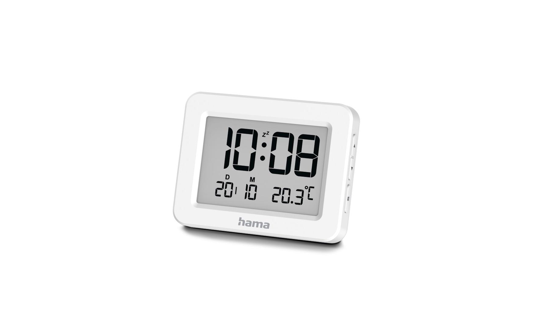 Hama Wecker digital Kos Weiss, LCD, 15.5x10.5x5.5 cm