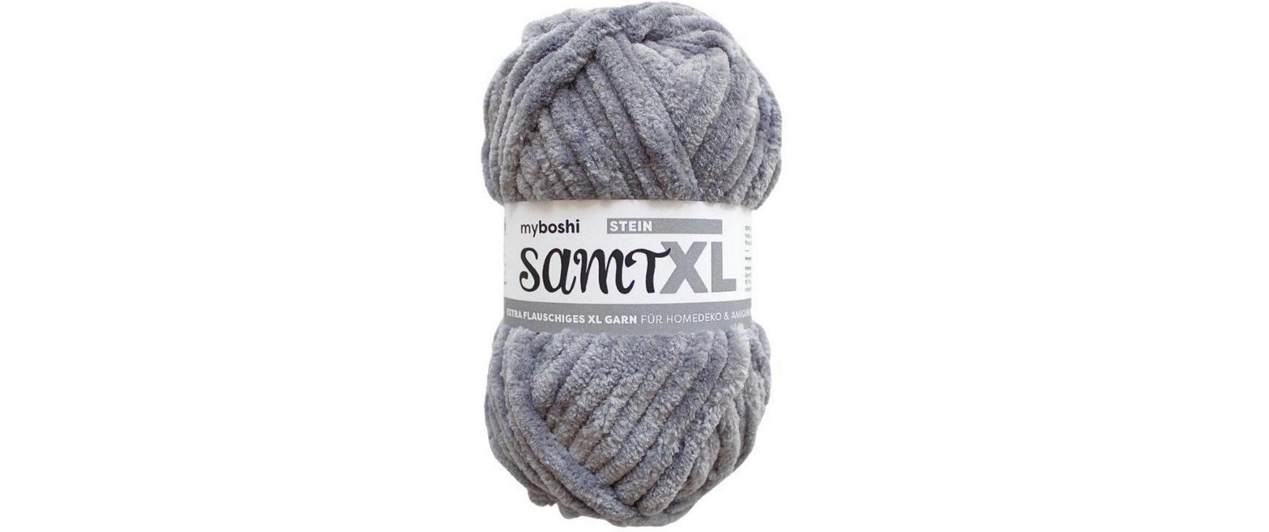 myboshi Wolle Chenille Samt XL 100 g, 40 m, 100 % PES, Stein