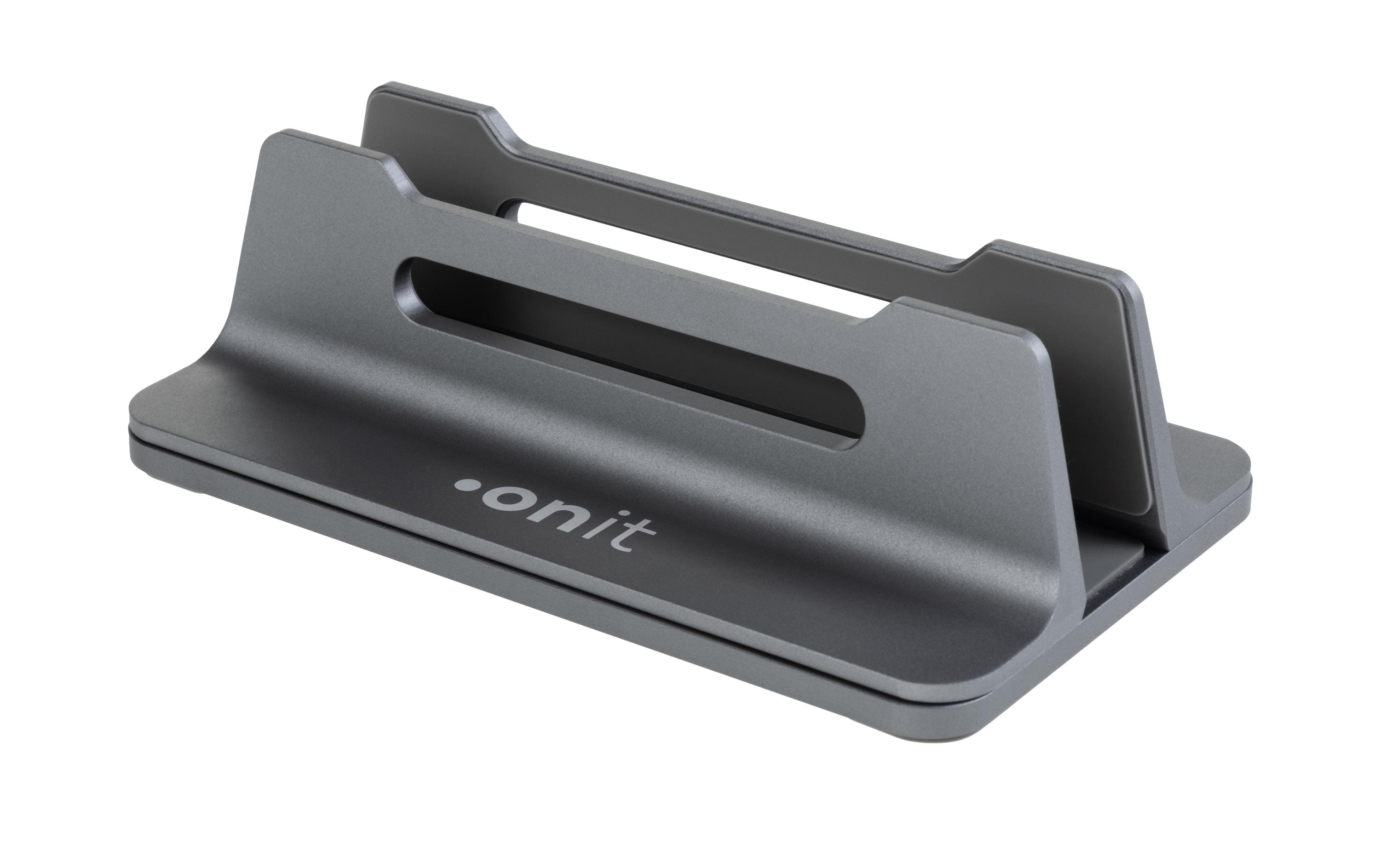 onit Notebook-Ständer VERTICAL breitenverstellbar, grau