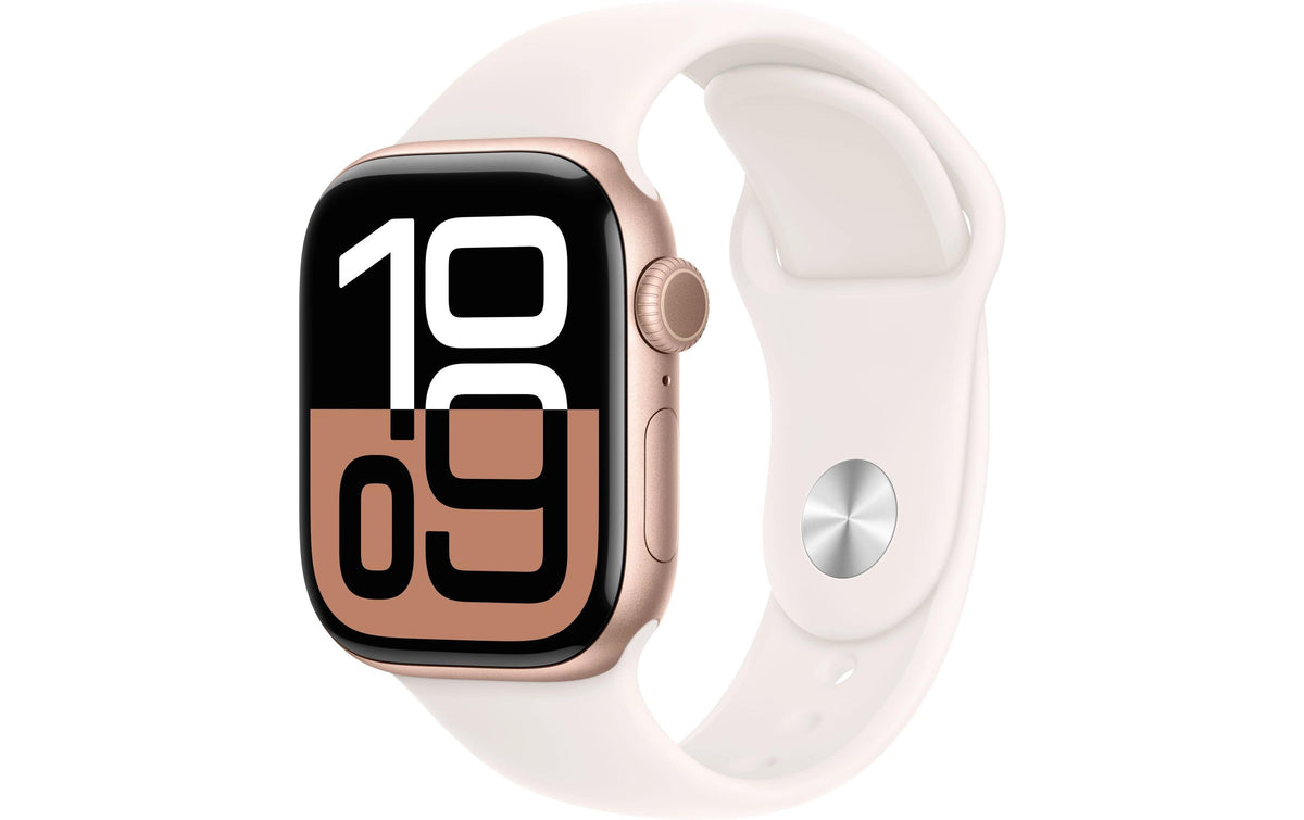 Apple Watch S10 GPS 42 Rose Gold Alu M mit Light Blush Sport Band - M/L