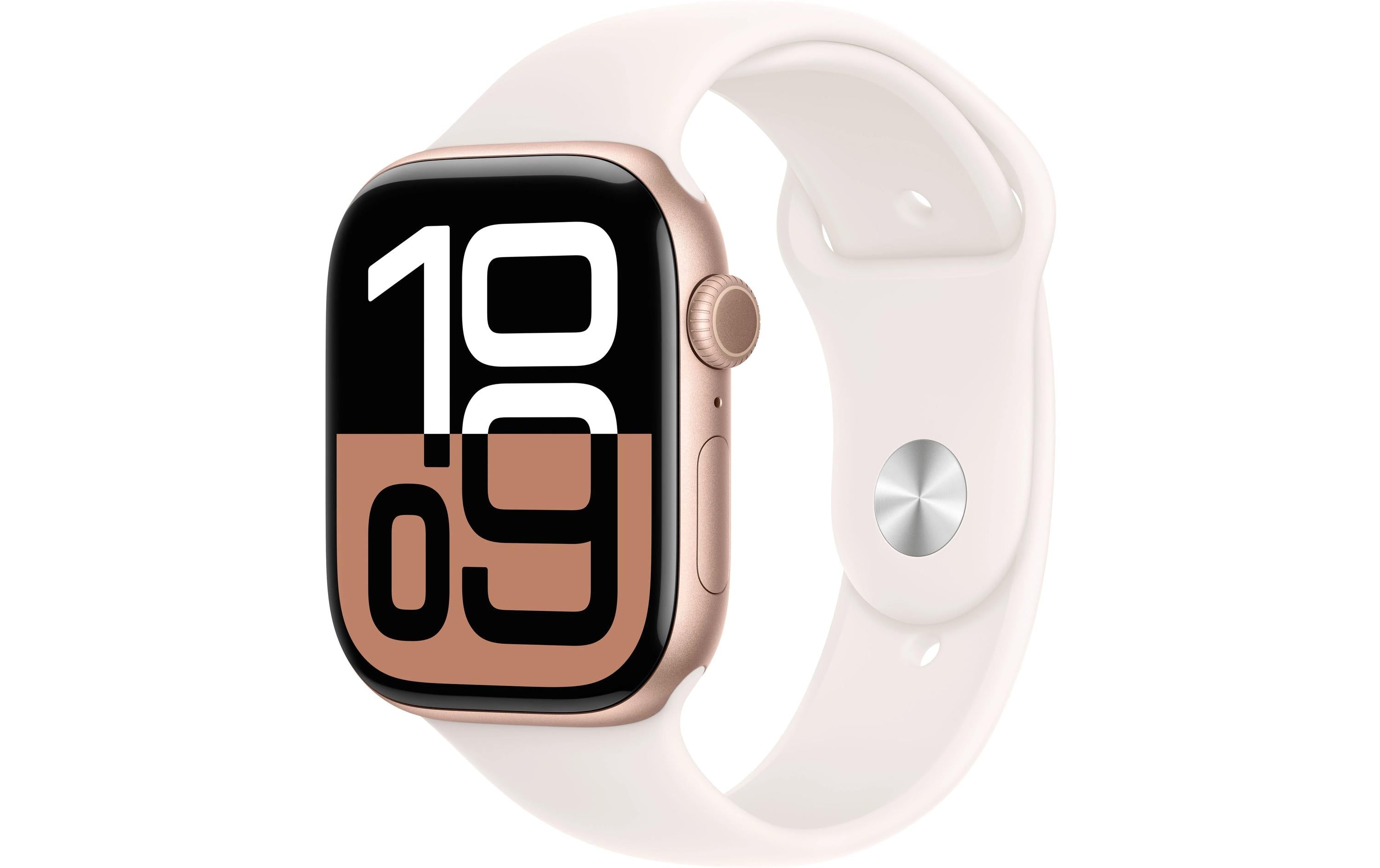 Apple Watch S10 CEL 46 Rose Gold Alu M mit Light Blush Sport Band - M/L
