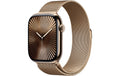 Apple Watch S10 CEL 46 Gold Titanium Loop M mit Gold Milanese Loop - M/L