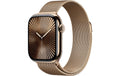 Apple Watch S10 CEL 42 Gold Titaniu Loop mit Gold Milanese Loop