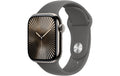 Apple Watch S10 CEL 42 Natural Titanium S mit Stone Grey Sport Band - S/M