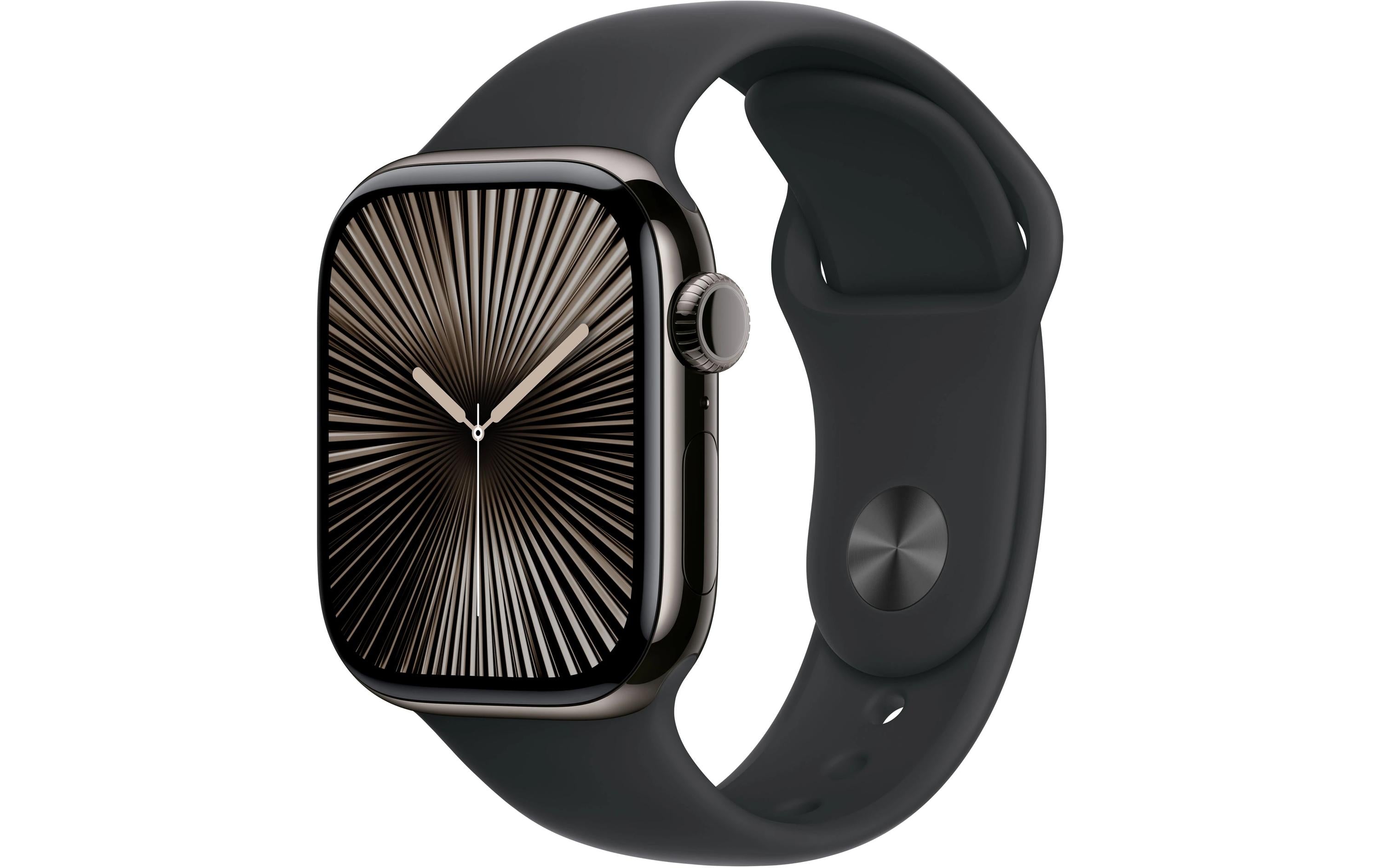Apple Watch S10 CEL 42 Slate Titanium M mit  Black Sport Band - M/L