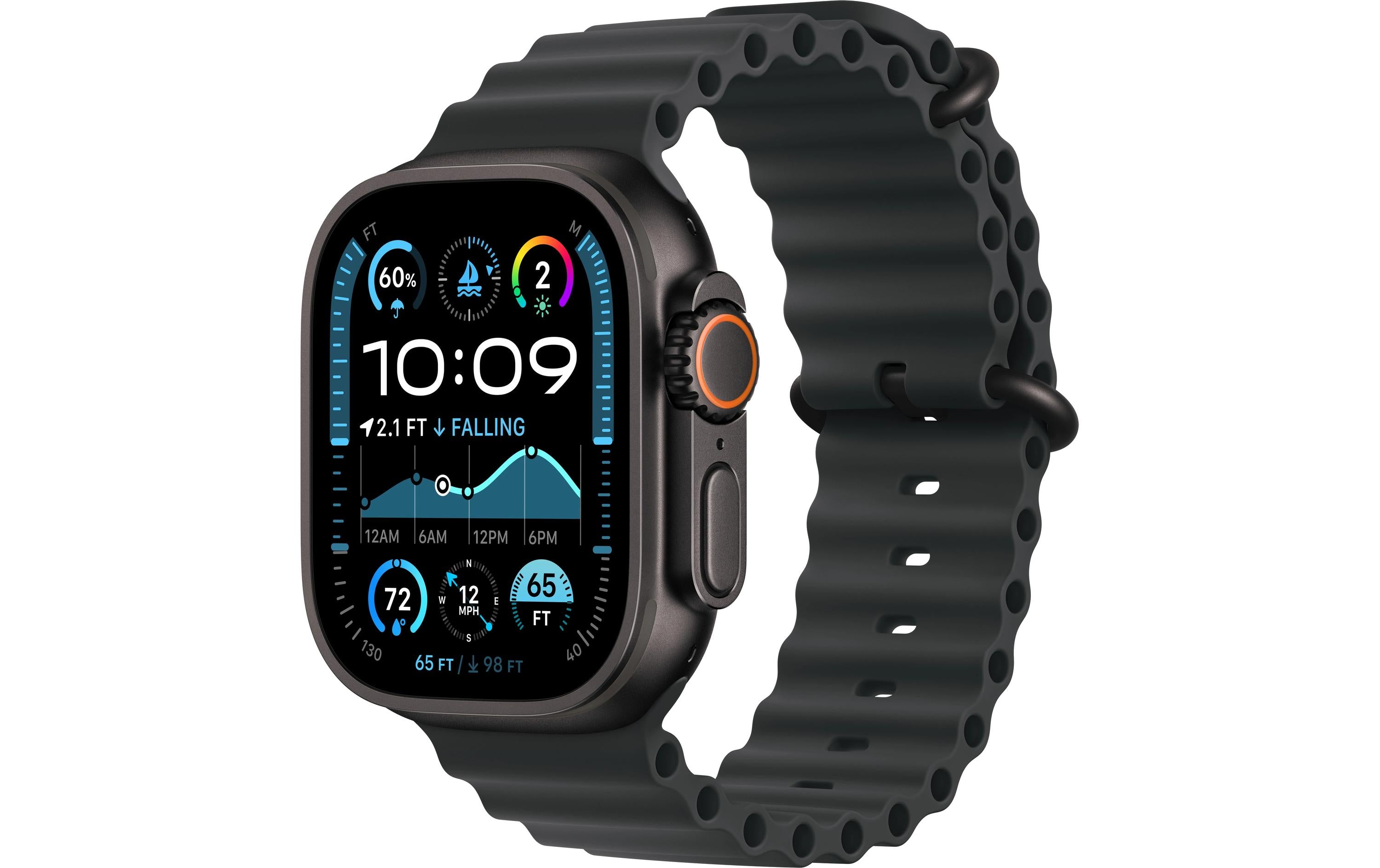 Apple Watch Ultra 2 2024 Black Titanium mit Black Ocean Band