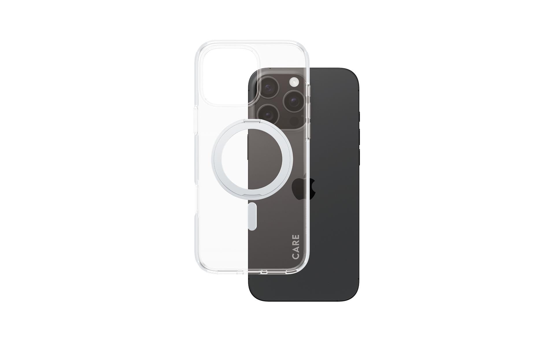 CARE Backcover Feature Kickstand Silver fürs iPhone 16 Pro Max, mit MagSafe