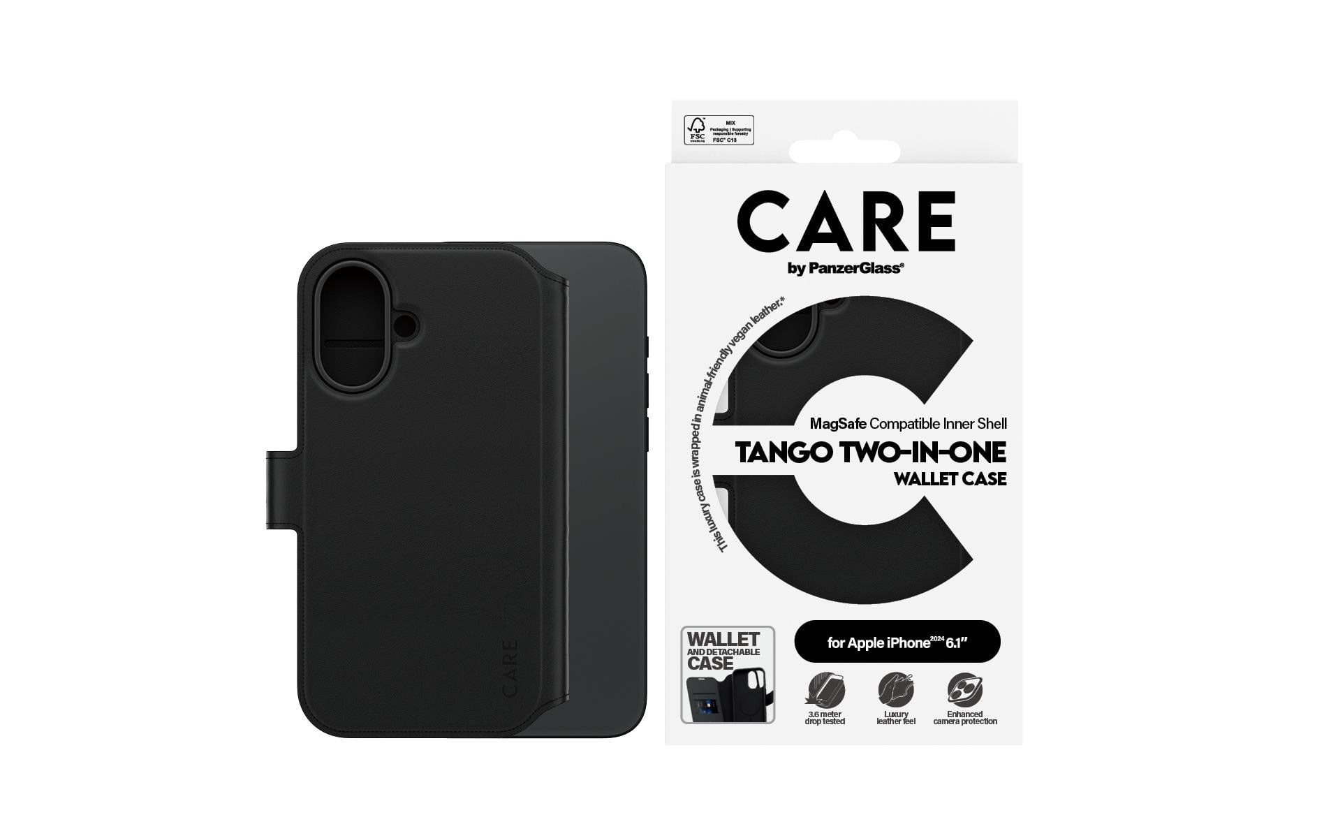 CARE Backcover Feature Tango 2-in-1 Black fürs iPhone 16