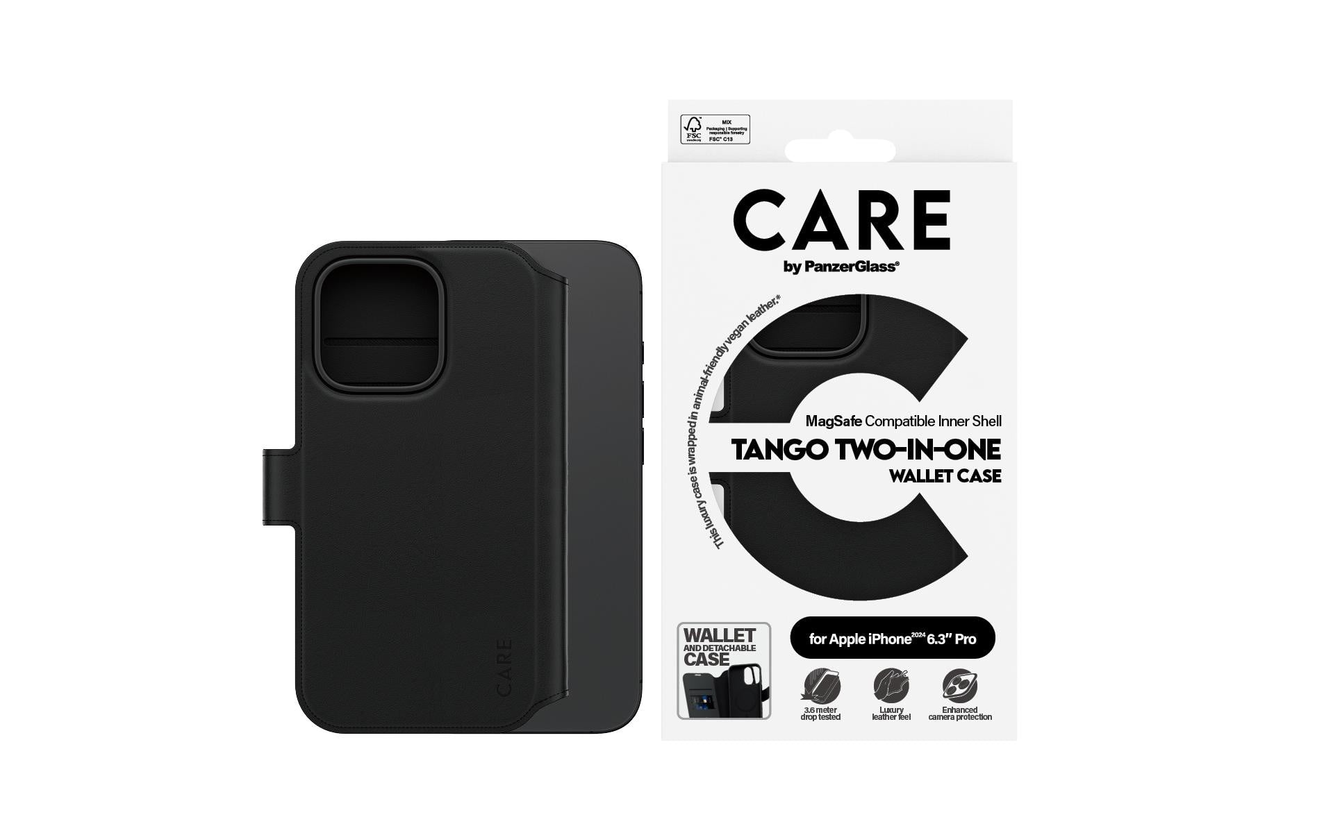 CARE Backcover Feature Tango 2-in-1 Black fürs iPhone 16 Pro