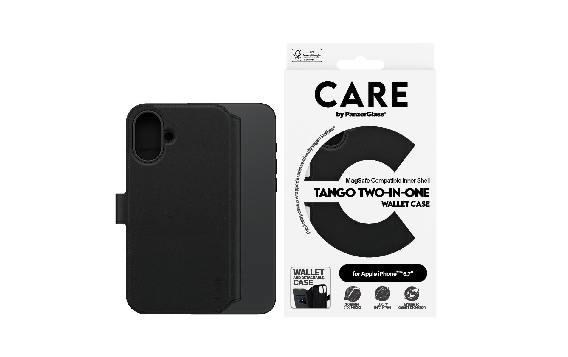 CARE Backcover Feature Tango 2-in-1 Black fürs iPhone 16 Plus