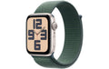 Apple Watch SE 2024 GPS 44 Starlight  Loop mit Lake Green Sport Loop