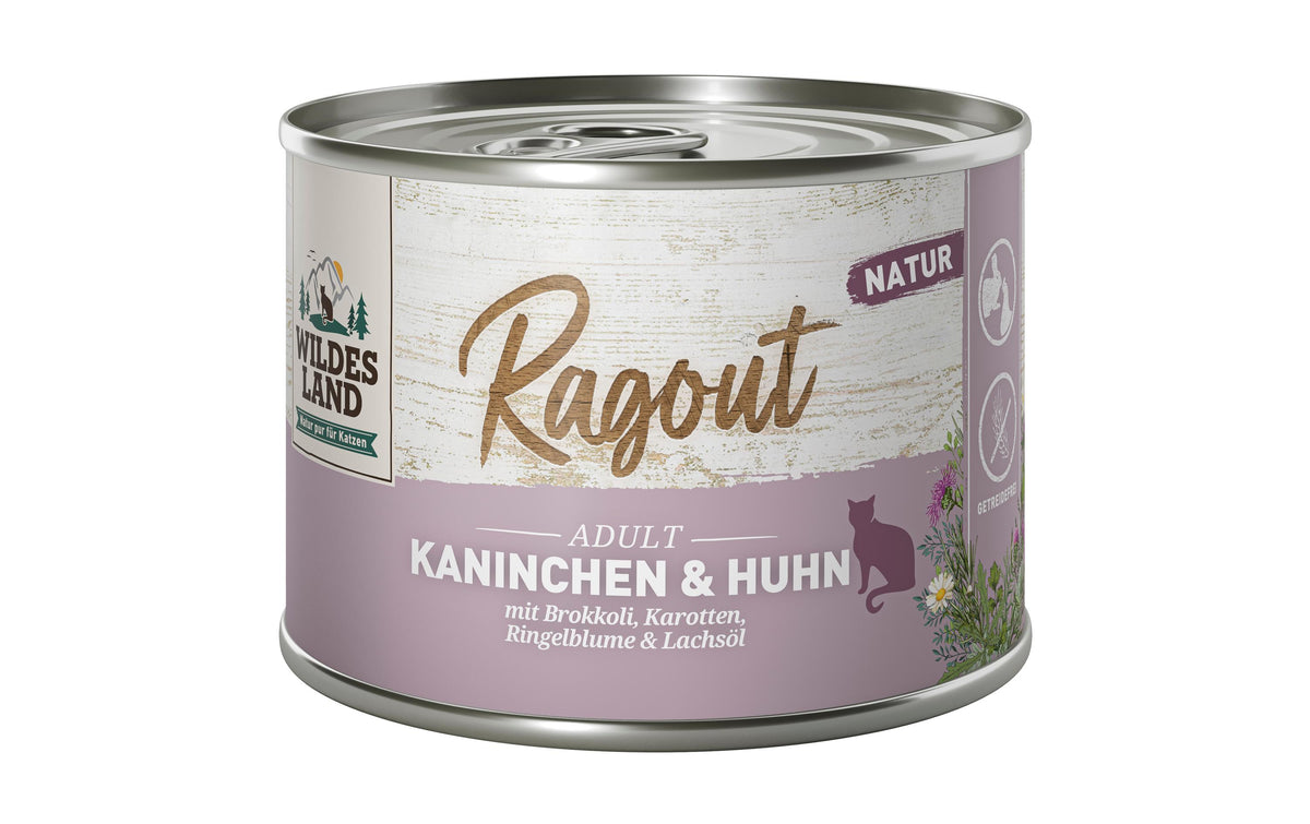 Wildesland Cat Ragout Kaninchen & Huhn 6x180g
