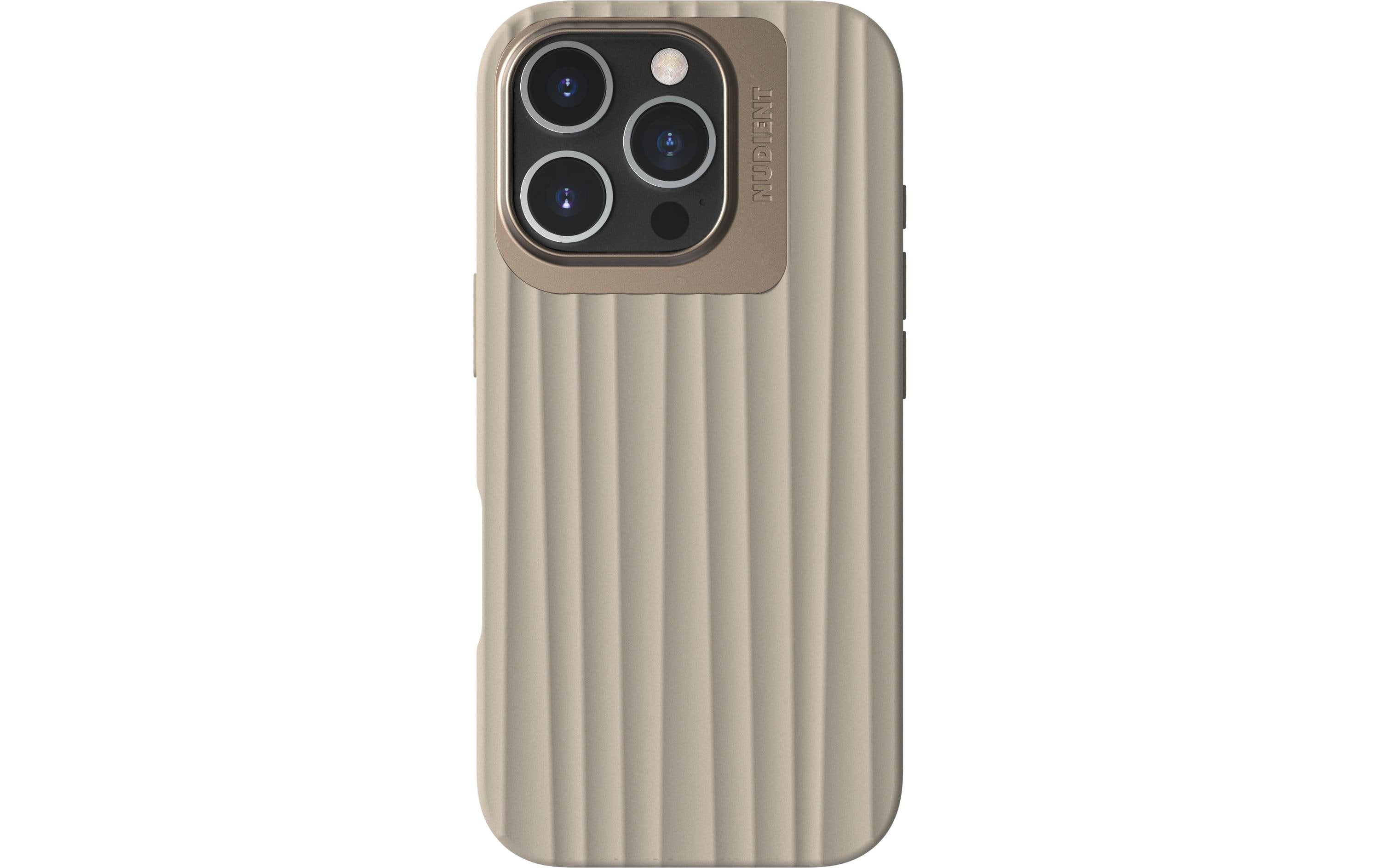 Nudient Bold MagSafe Linen Beige iPhone 16 Pro
