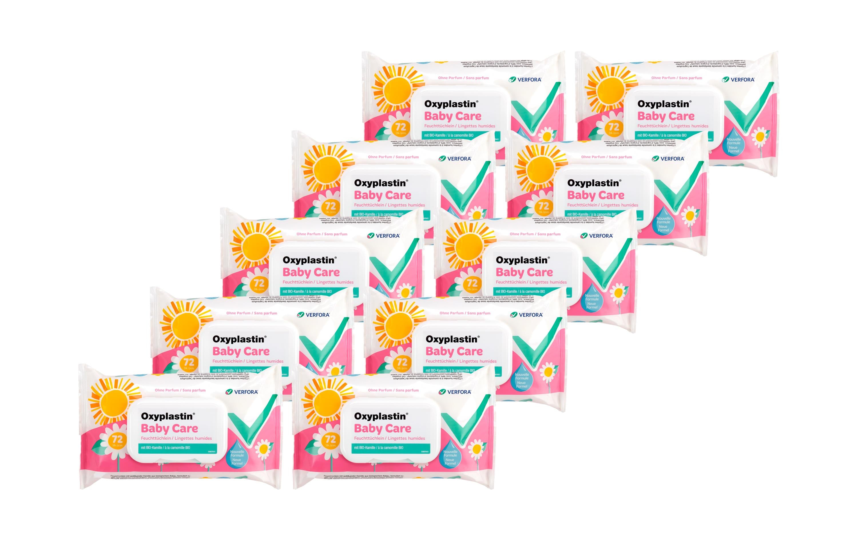 Oxyplastin BabyCare Feuchttücher Monatsbox 10 x 72 Stück
