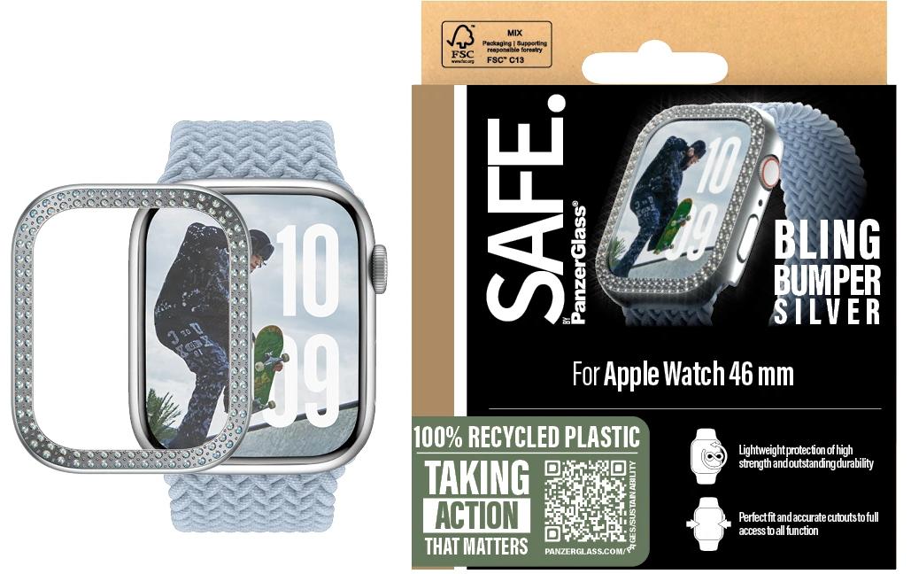 SAFE. Displayschutz Bling Bumper Silver für Apple Watch Series 10 45mm
