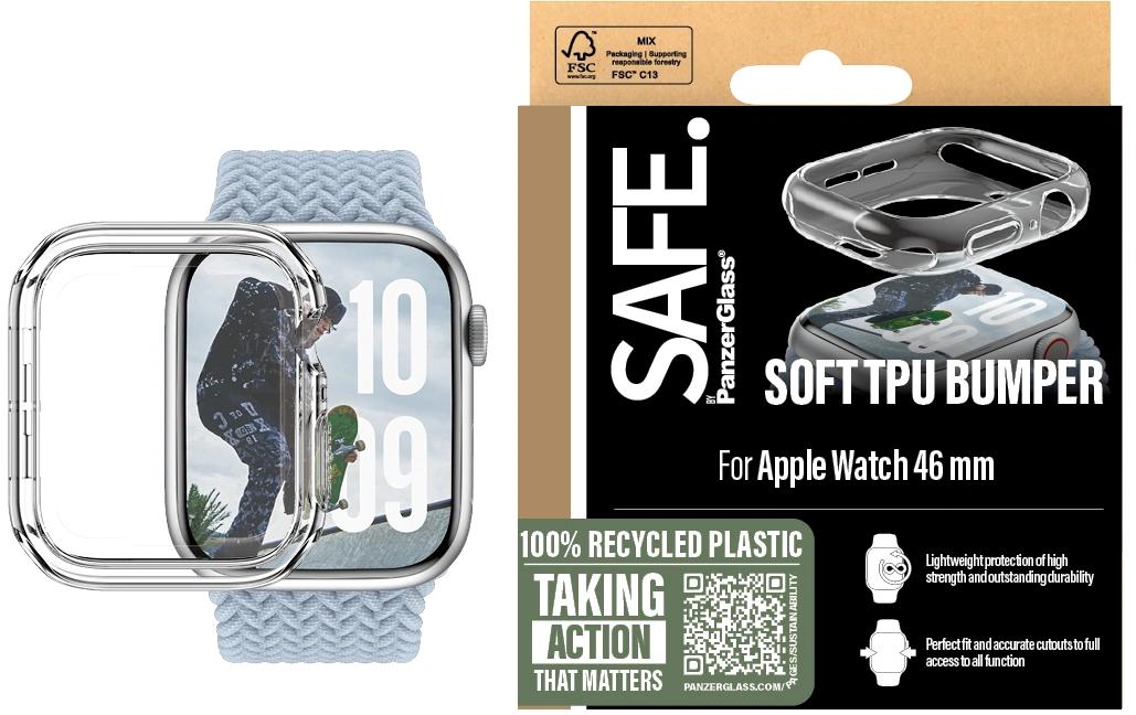 SAFE. Displayschutz TPU Bumper Transparent für Apple Watch Series 10 45mm