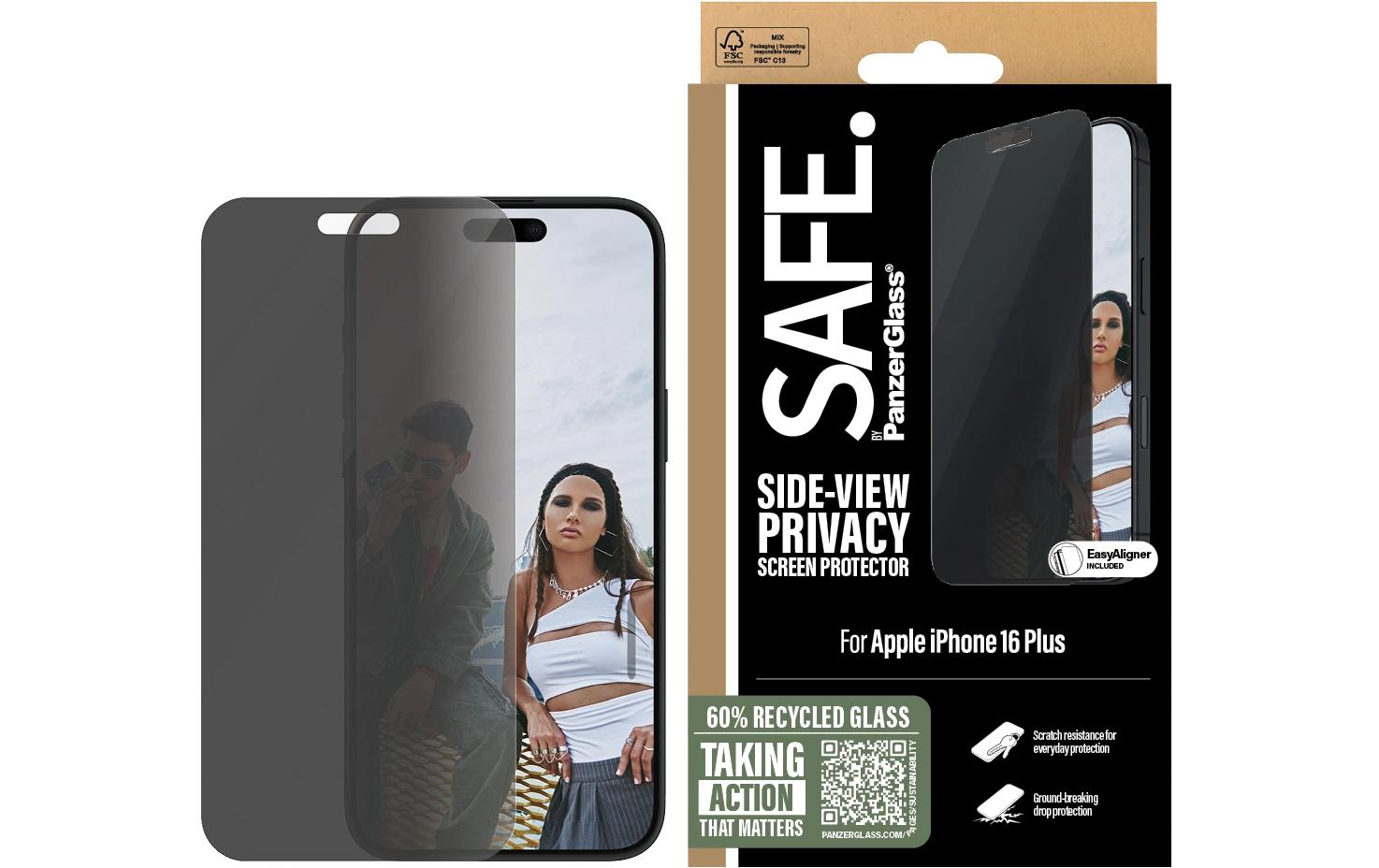 SAFE. Displayschutz Ultra Wide Fit Privacy fürs iPhone 16 Plus