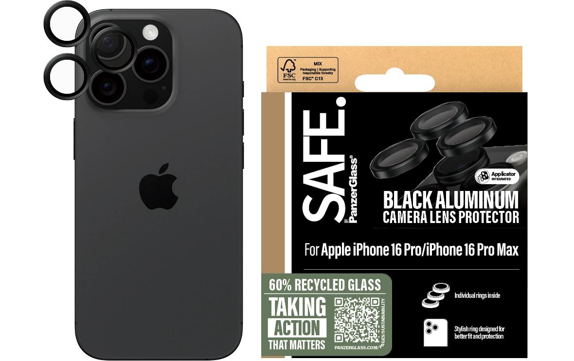 SAFE. Camera Lens Protector Black fürs iPhone 16 Pro & 16 Pro Max