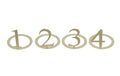 COCON Kerzenring Zahlen 1-4, Set à 4 Stk. 3x3 cm, gold, Eisen