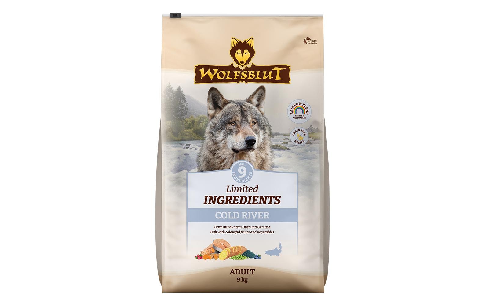 Wolfsblut Limited Adult Cold River 9kg Forelle Süsskartoffel