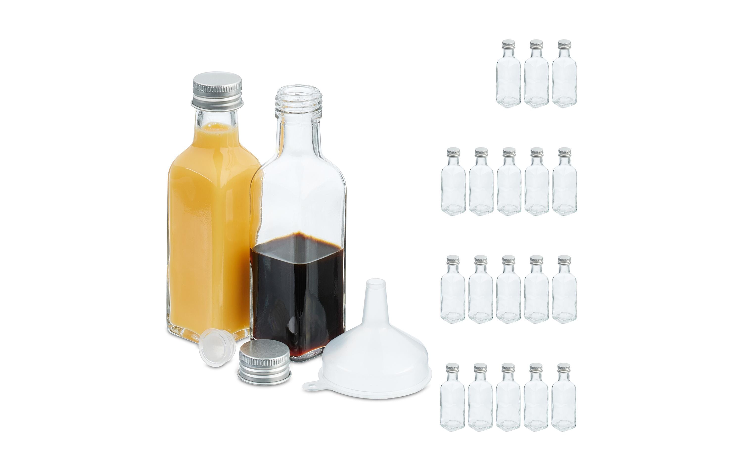 relaxdays Einmachflaschen 100ml Set mit 20 Flaschen