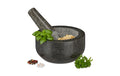 relaxdays Mörser mit Stössel 16cm Granit, 400ml