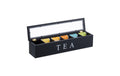 relaxdays Teebeutel-Box Bambus, China, 6 Fächer