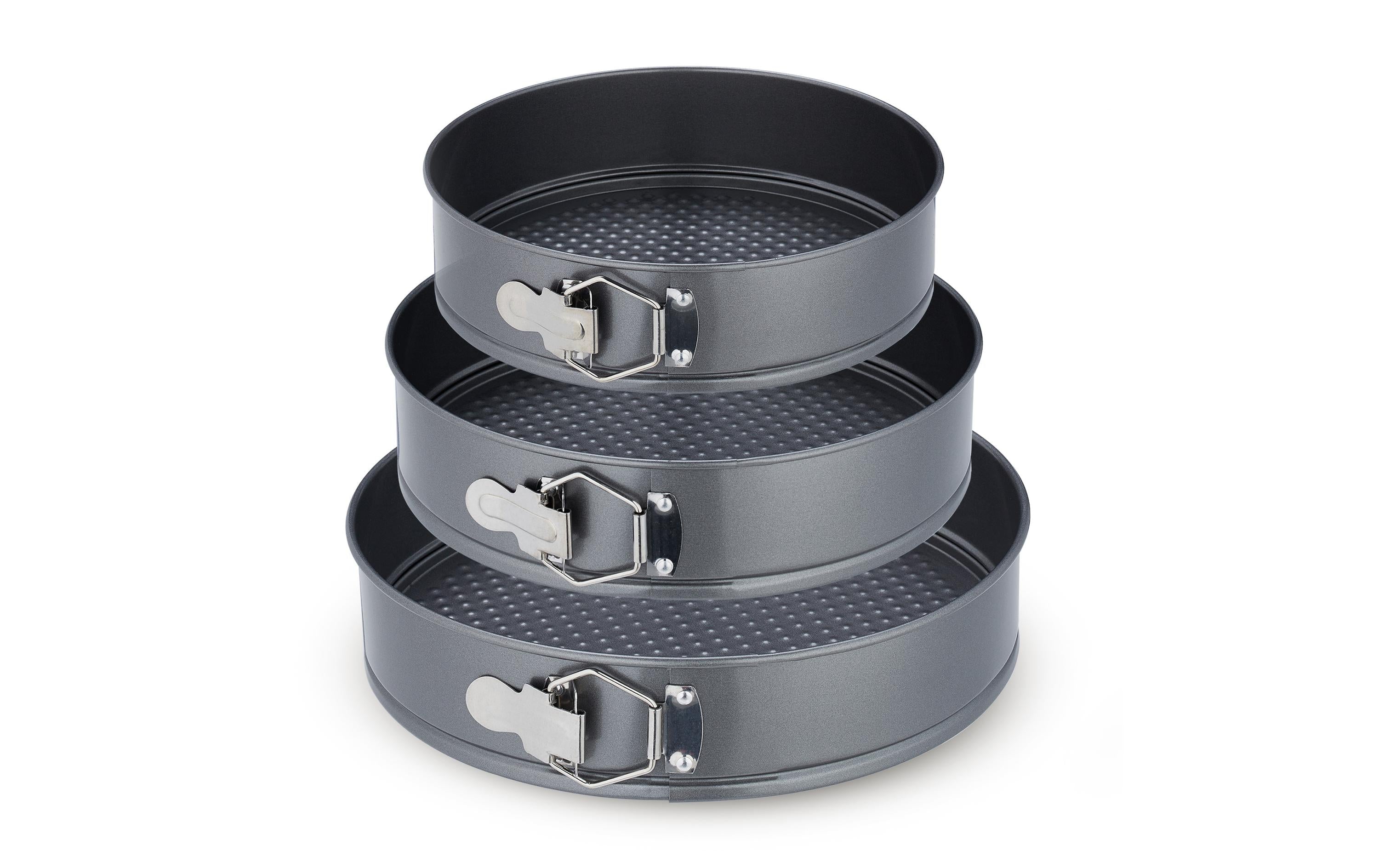 relaxdays Springformen-Set rund Set mit 3 Grössen, 24/26/28cm