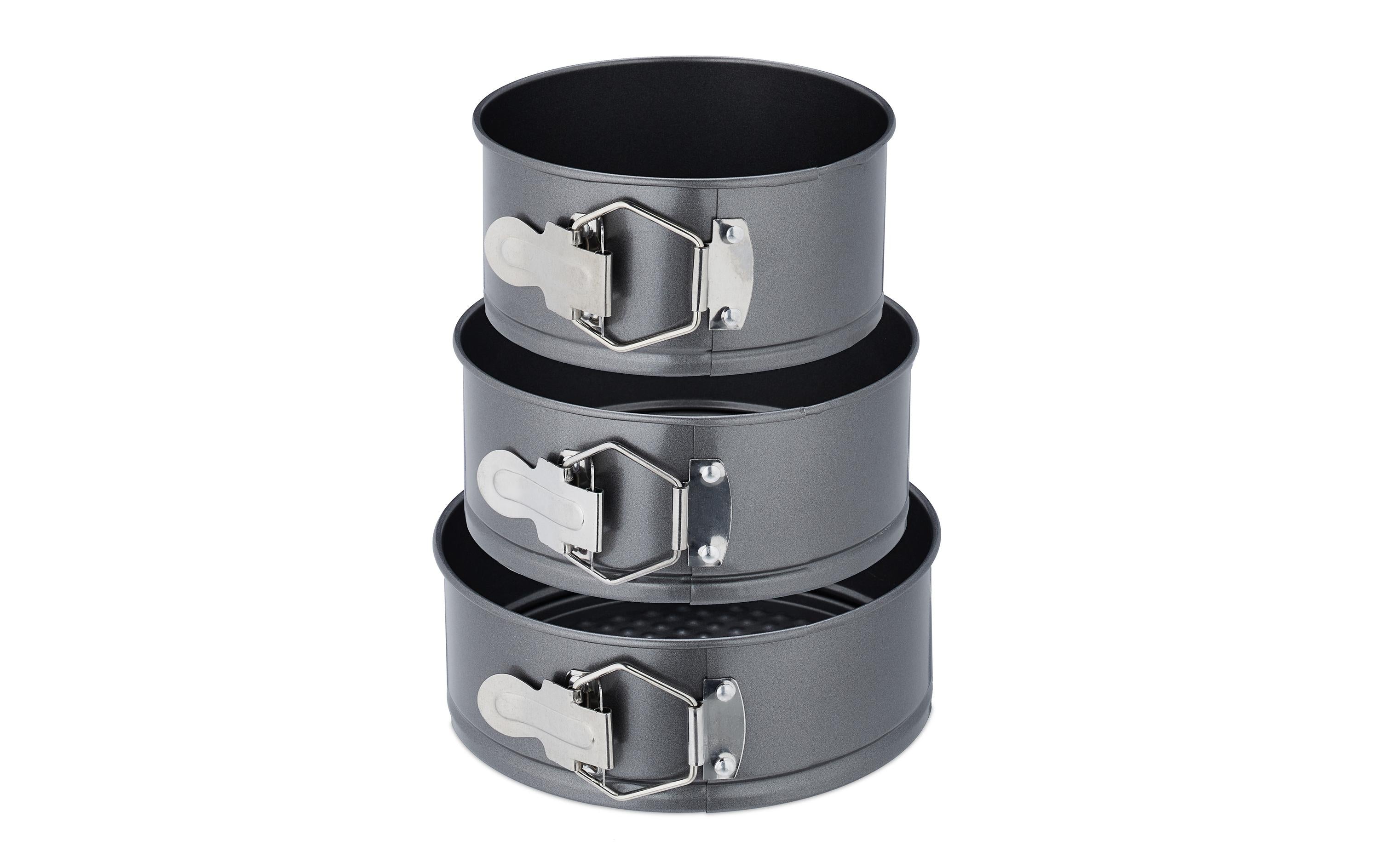 relaxdays Springformen-Set rund Set mit 3 Grössen, 14/16/18cm