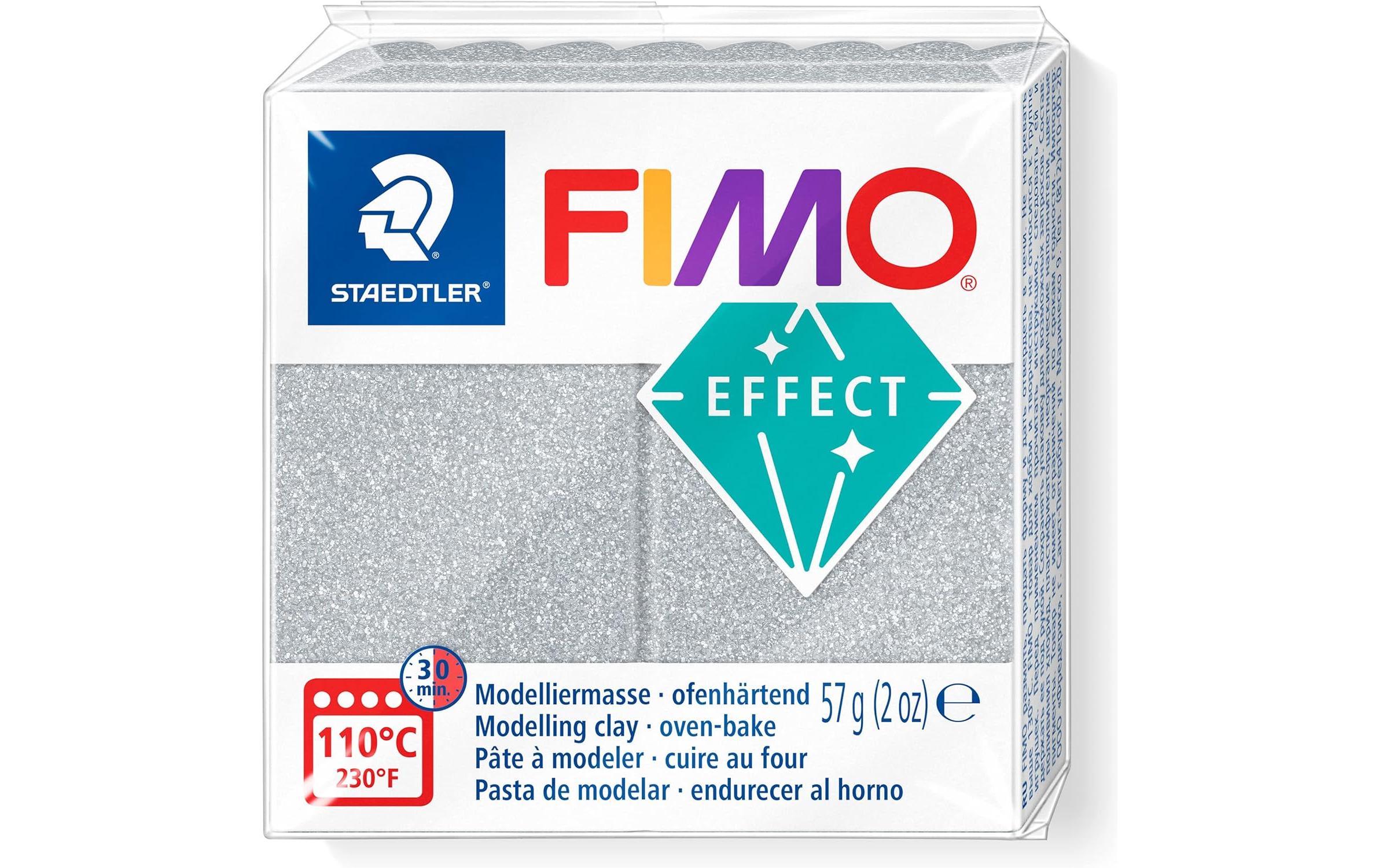 FIMO effect Modelliermasse glitter silber, 57 g