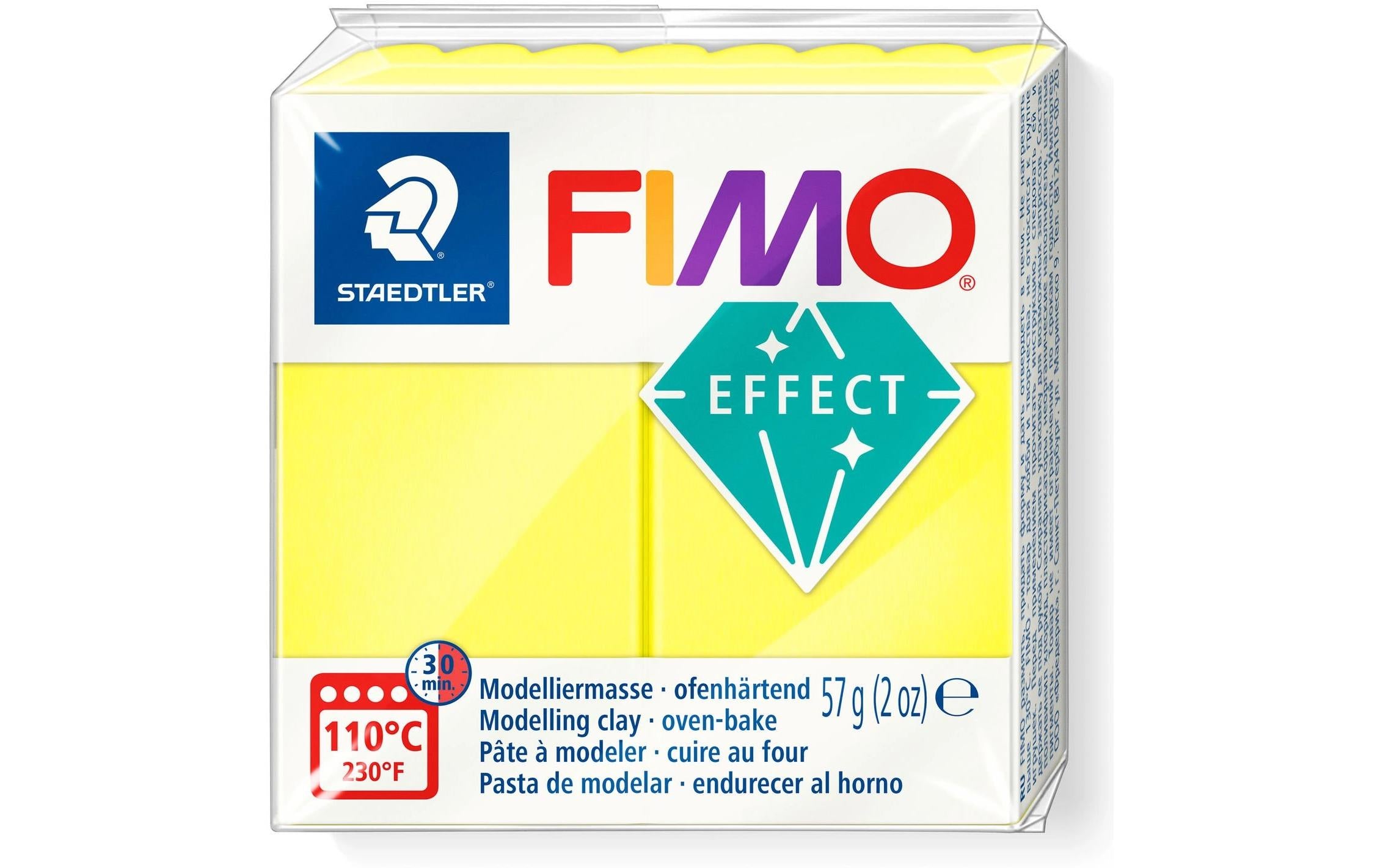 FIMO effect Modelliermasse neon gelb, 57 g