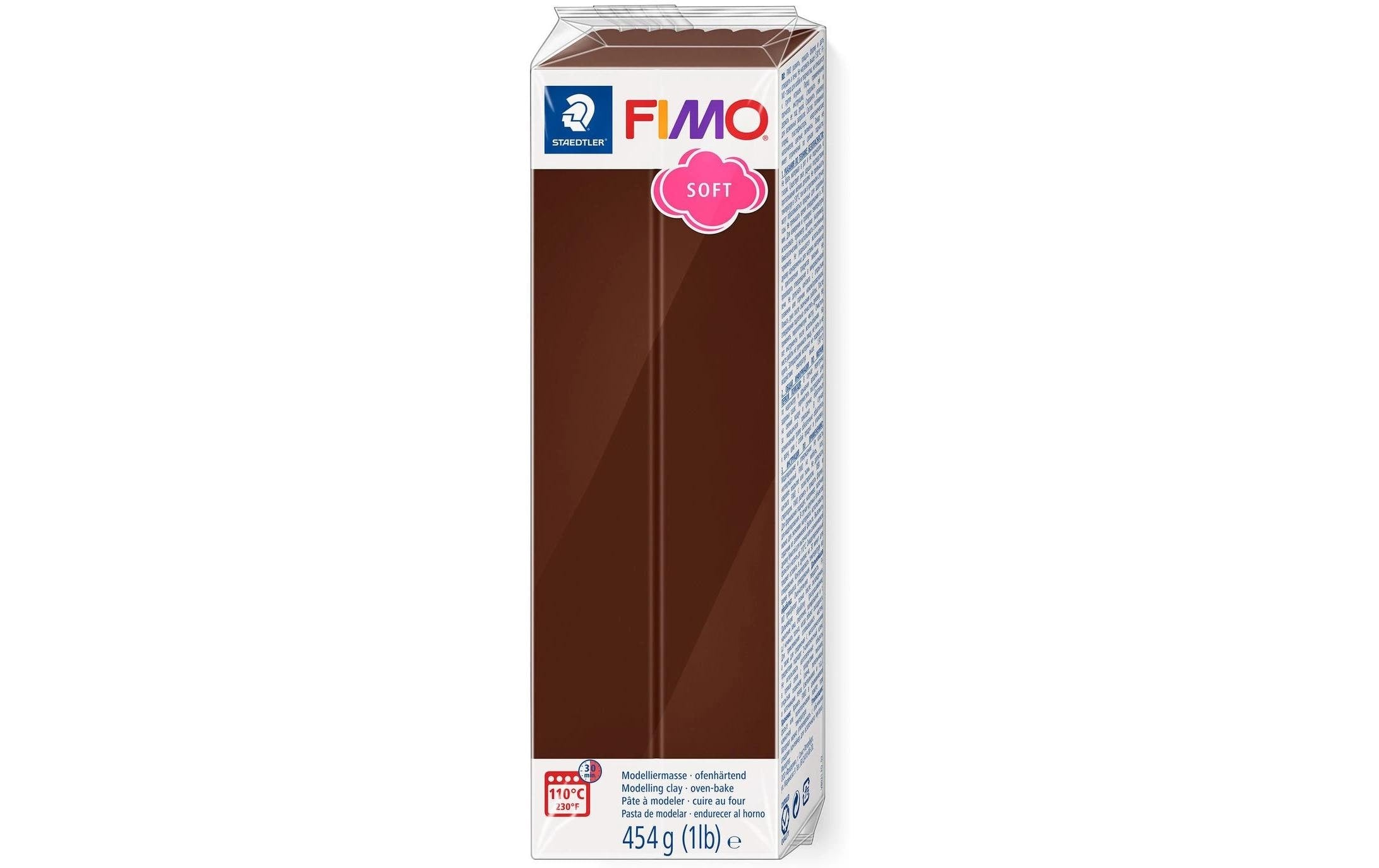 FIMO Soft Modelliermasse Schokolade, Grossblock 454 gr