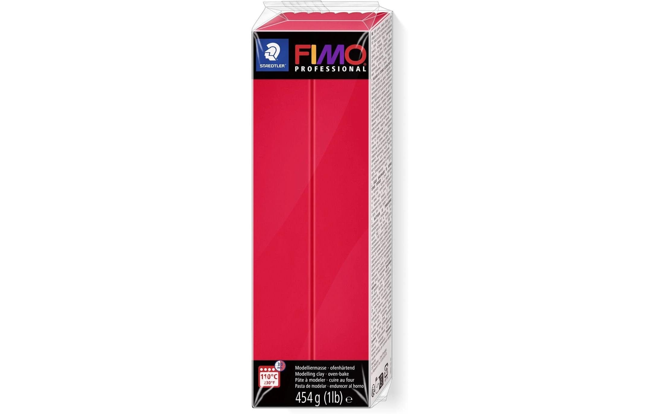 FIMO Professional Modelliermasse reinrot, Grossblock 454 gr