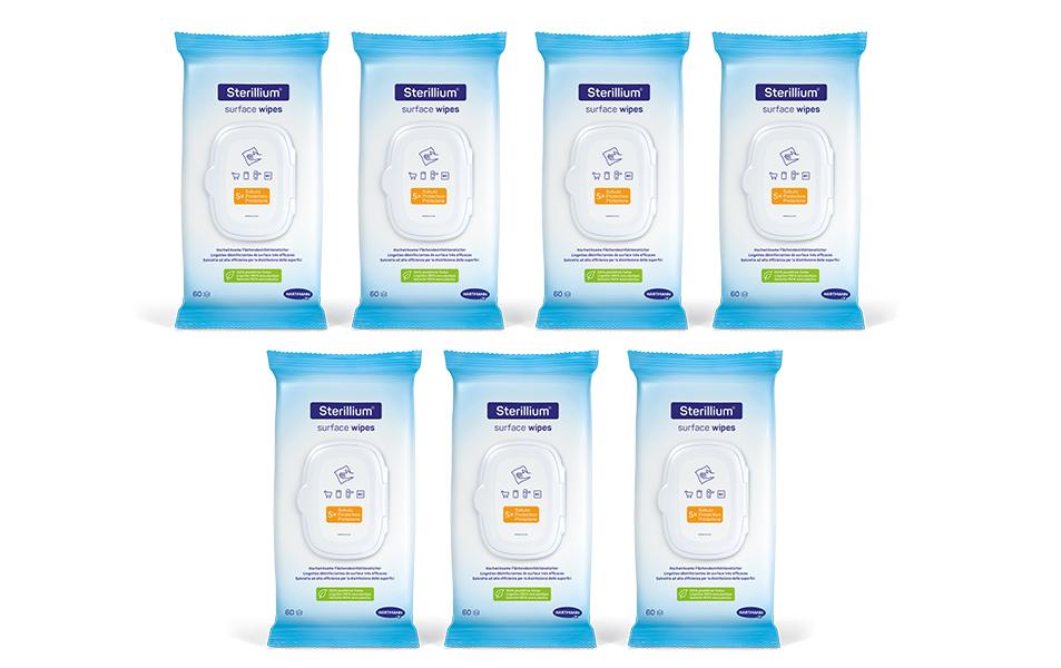 Sterillium Surface Wipes 7x60 Stück plastikfrei