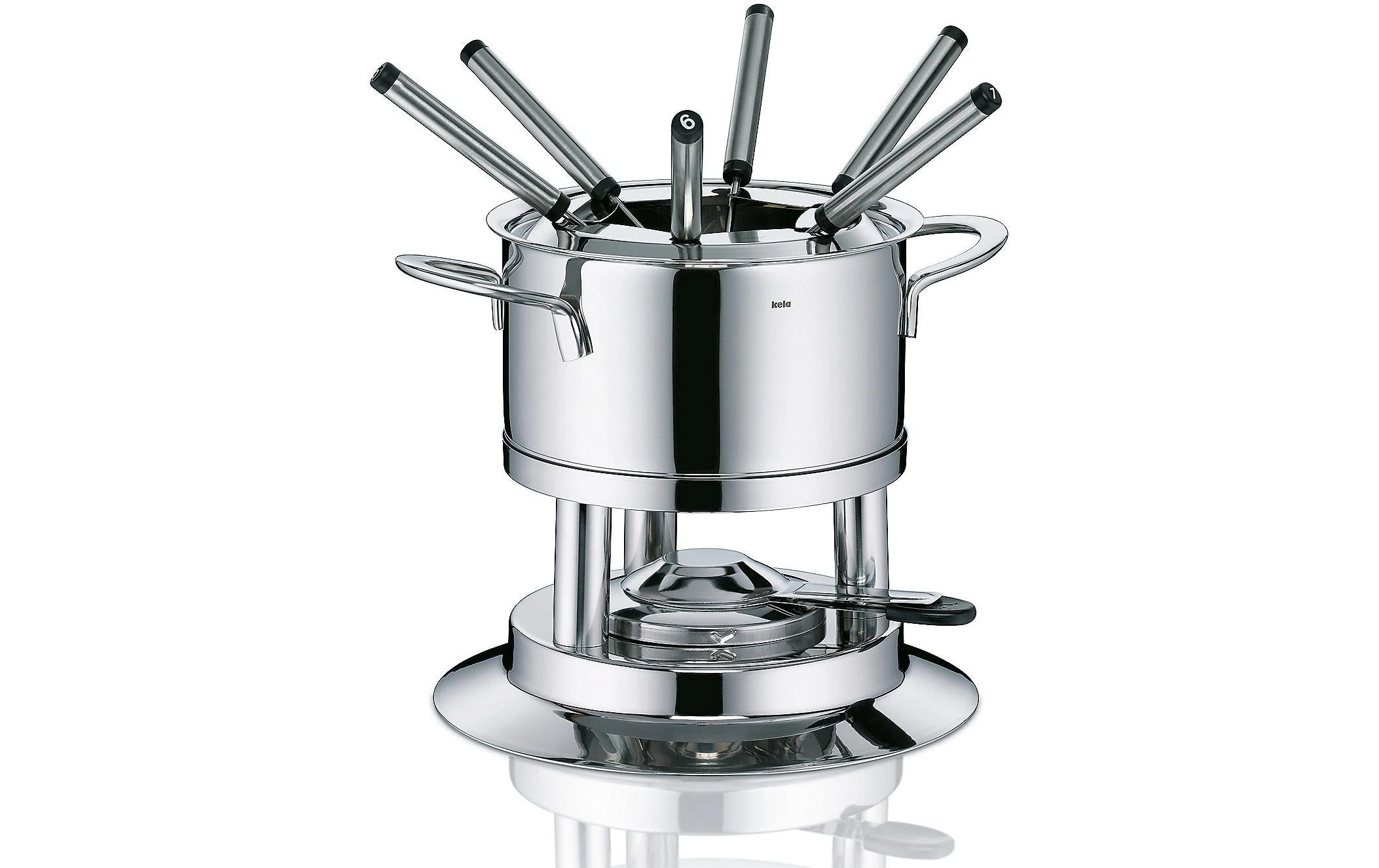 Kela Fleischfondue-Set Kailin Edelstahl, H 20cm / Ø 22cm / 1,2l