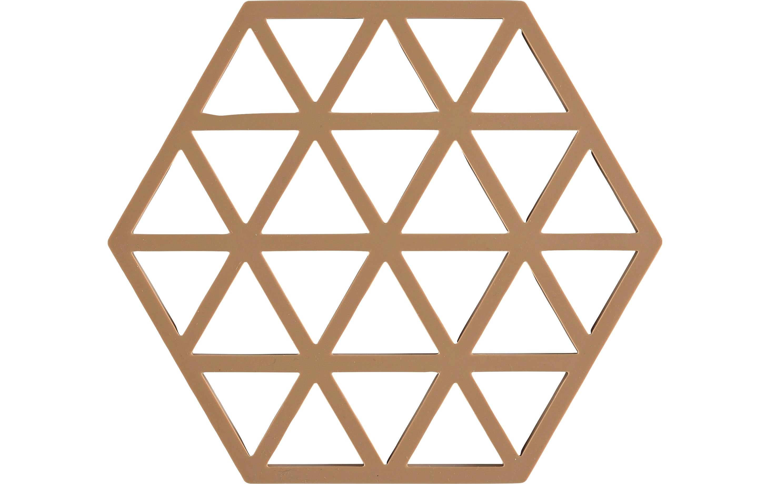 Zone Topfuntersetzer Triangles, Terracotta 16x14x0.9 cm (LxBxH), Silikon