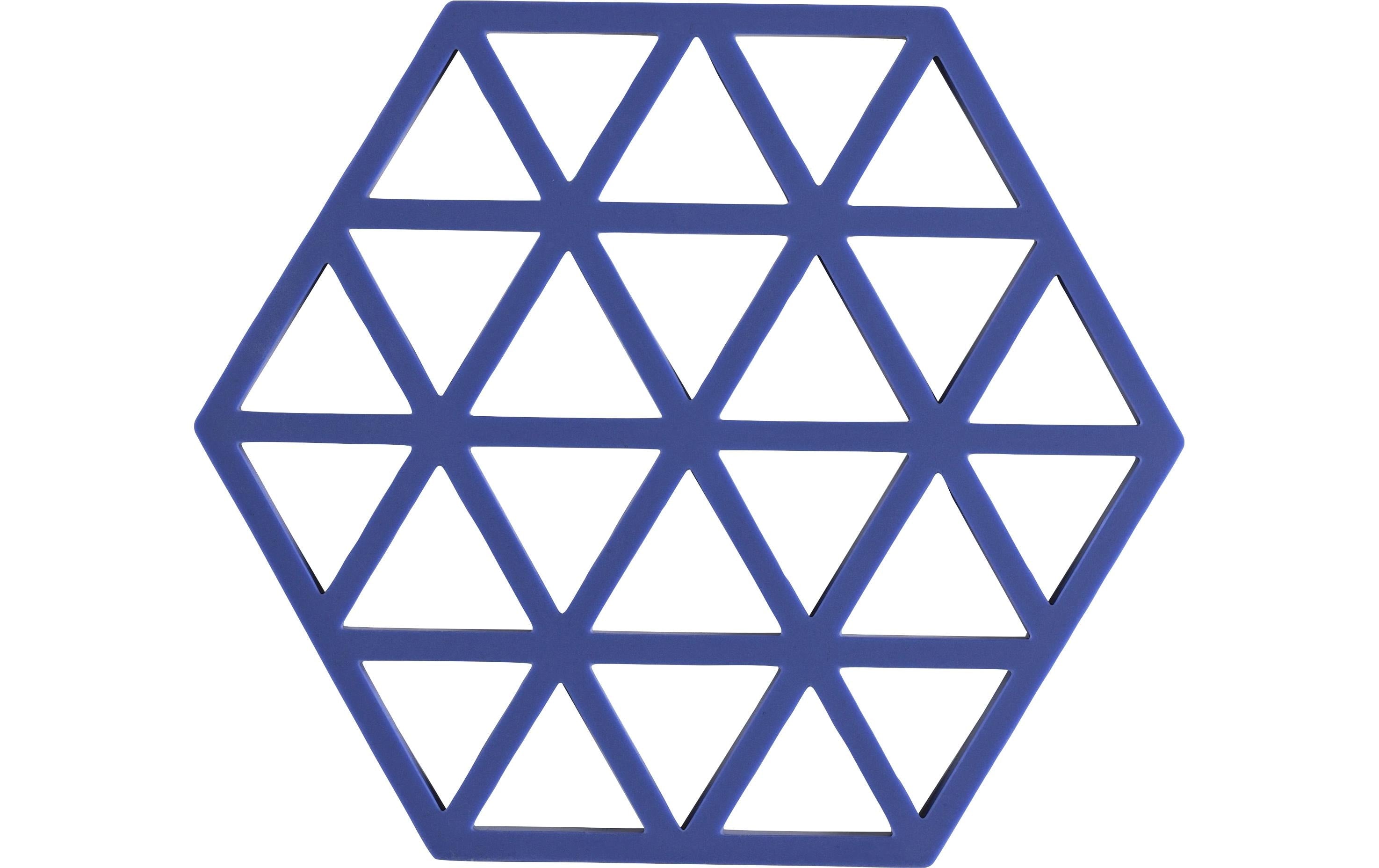 Zone Topfuntersetzer Triangles, Indigo 16x14x0.9 cm (LxBxH), Silikon