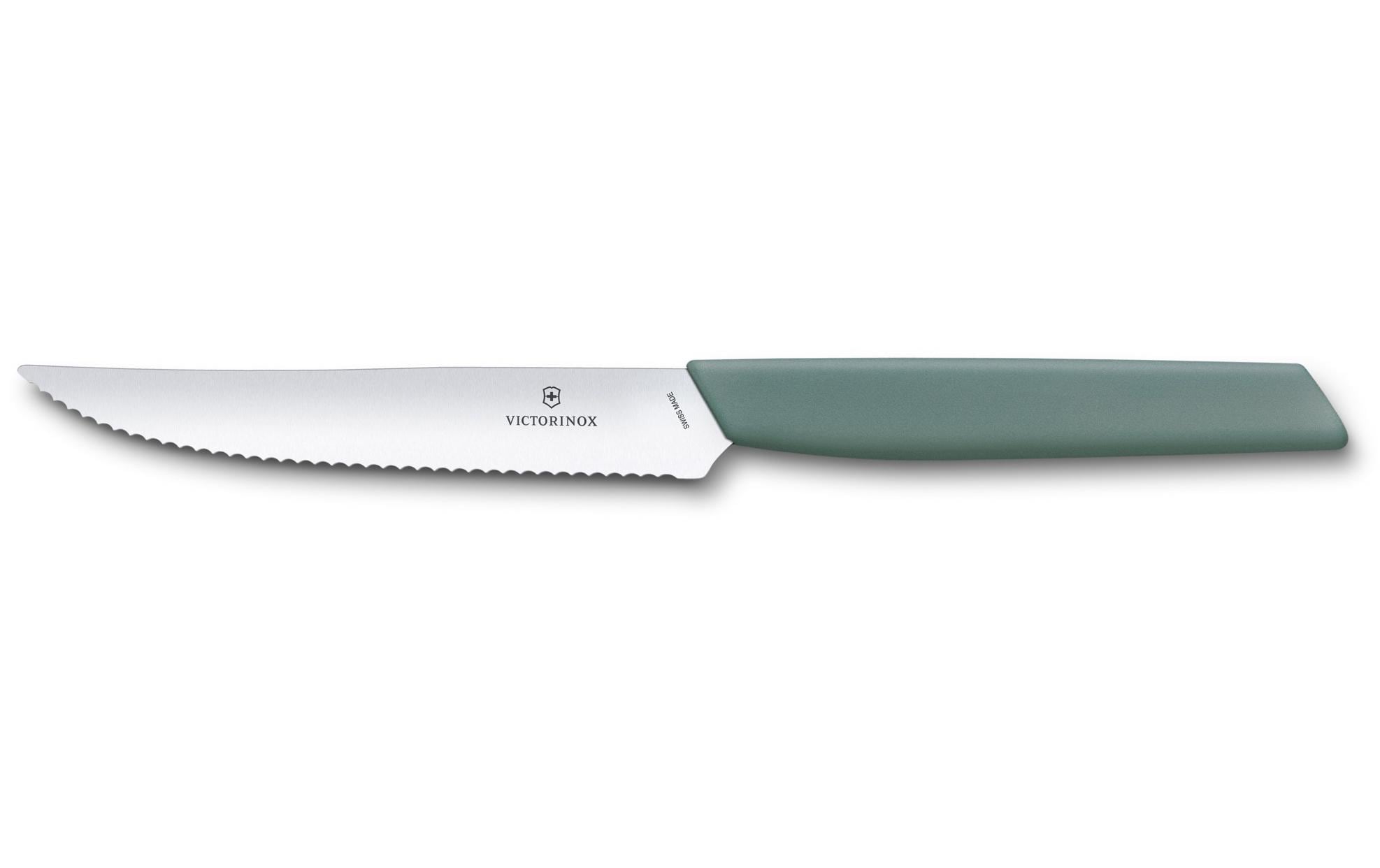 Victorinox Swiss Modern Steakmesser sage Wellenschliff