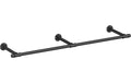 Songmics Kleiderstange für die Wand,Schwarz Stahl, 30.4x170x7 cm (TxBxH),Traglast 68 kg