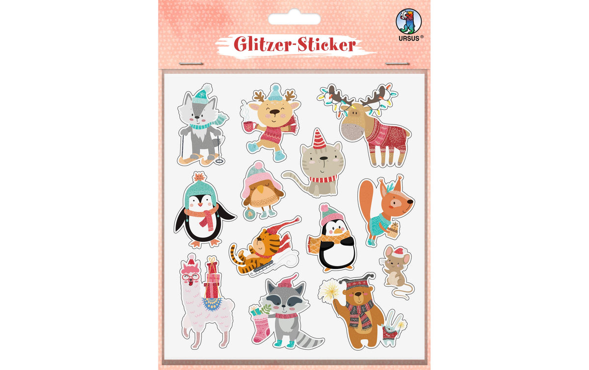 URSUS Weihnachtssticker 1 Bogen, selbstklebend