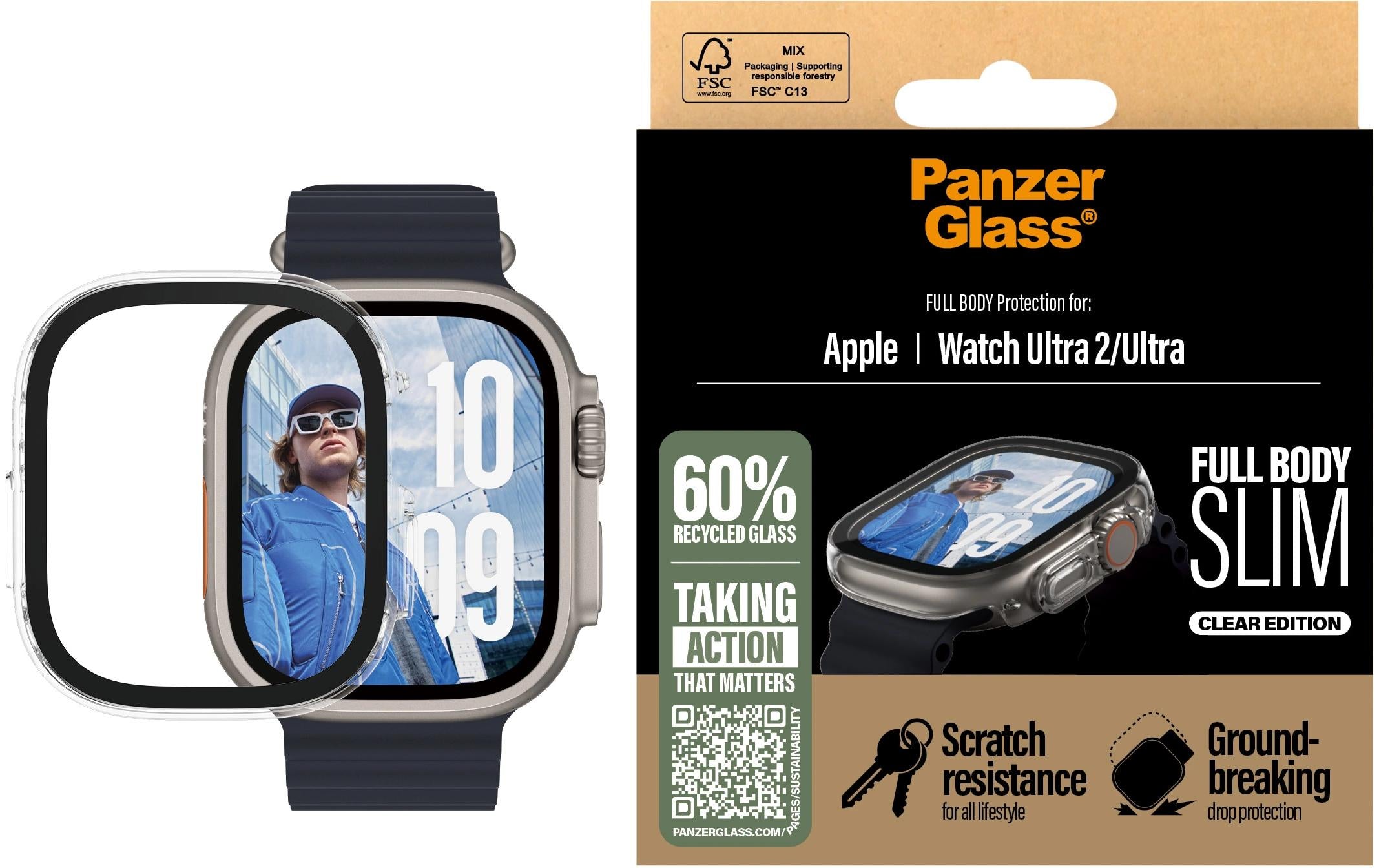 PanzerGlass Full Body (Slim), Transparent Apple Watch Ultra 2 (49mm)