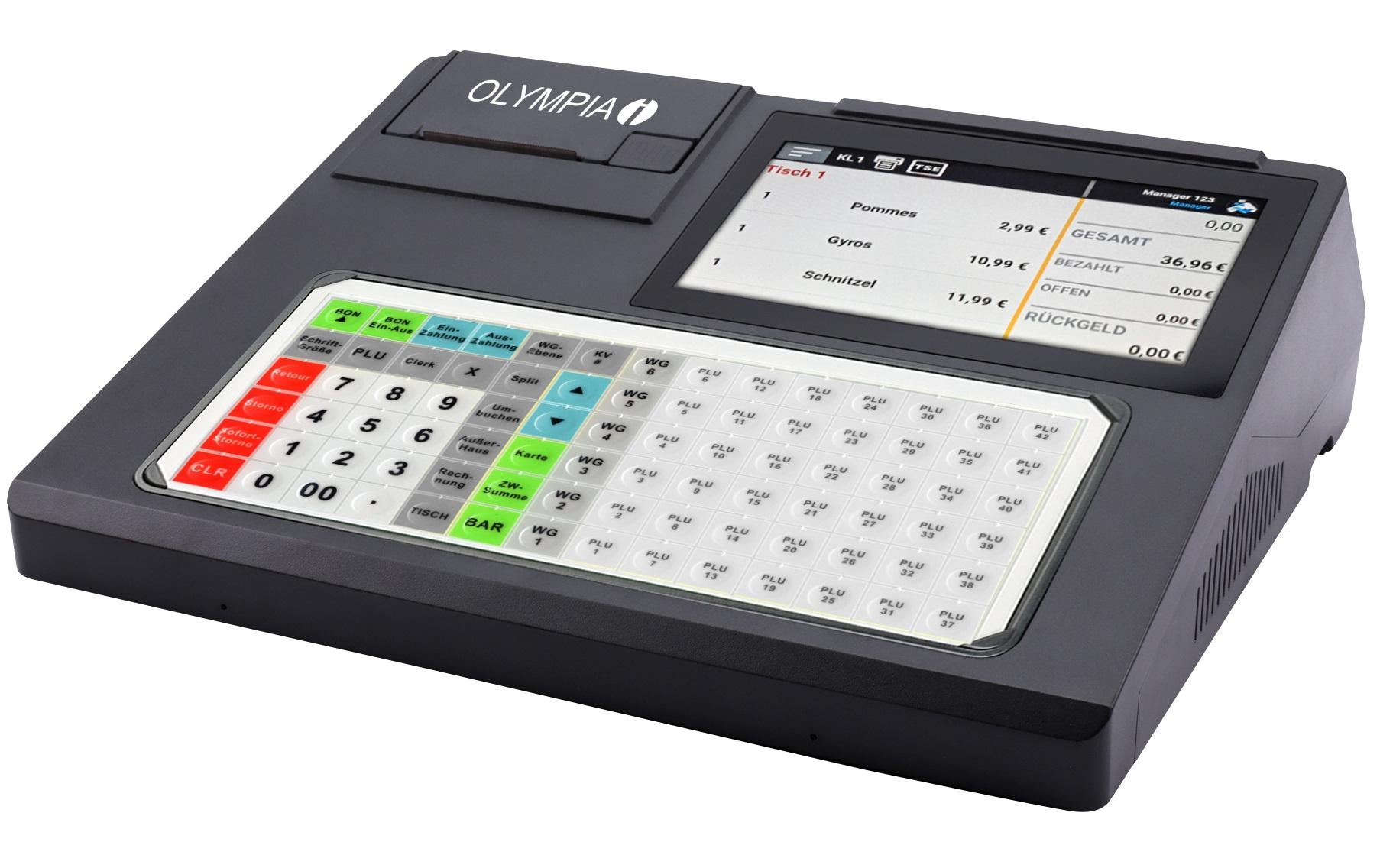 Olympia Registrierkasse K200 Plus schwarz