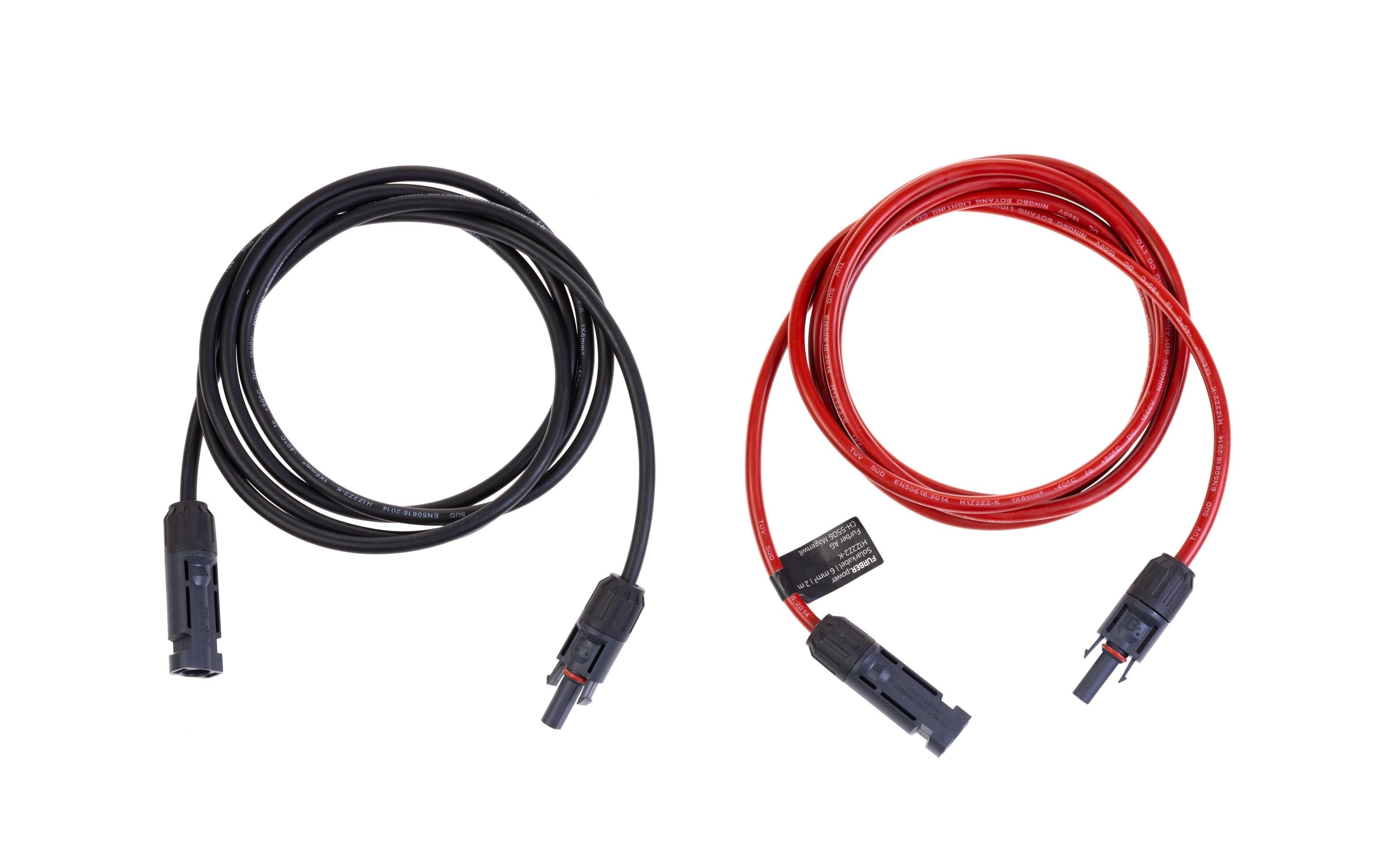 F.power Solarkabel FC4 6mm2 2m MC4 kompatibel, 2x 2m