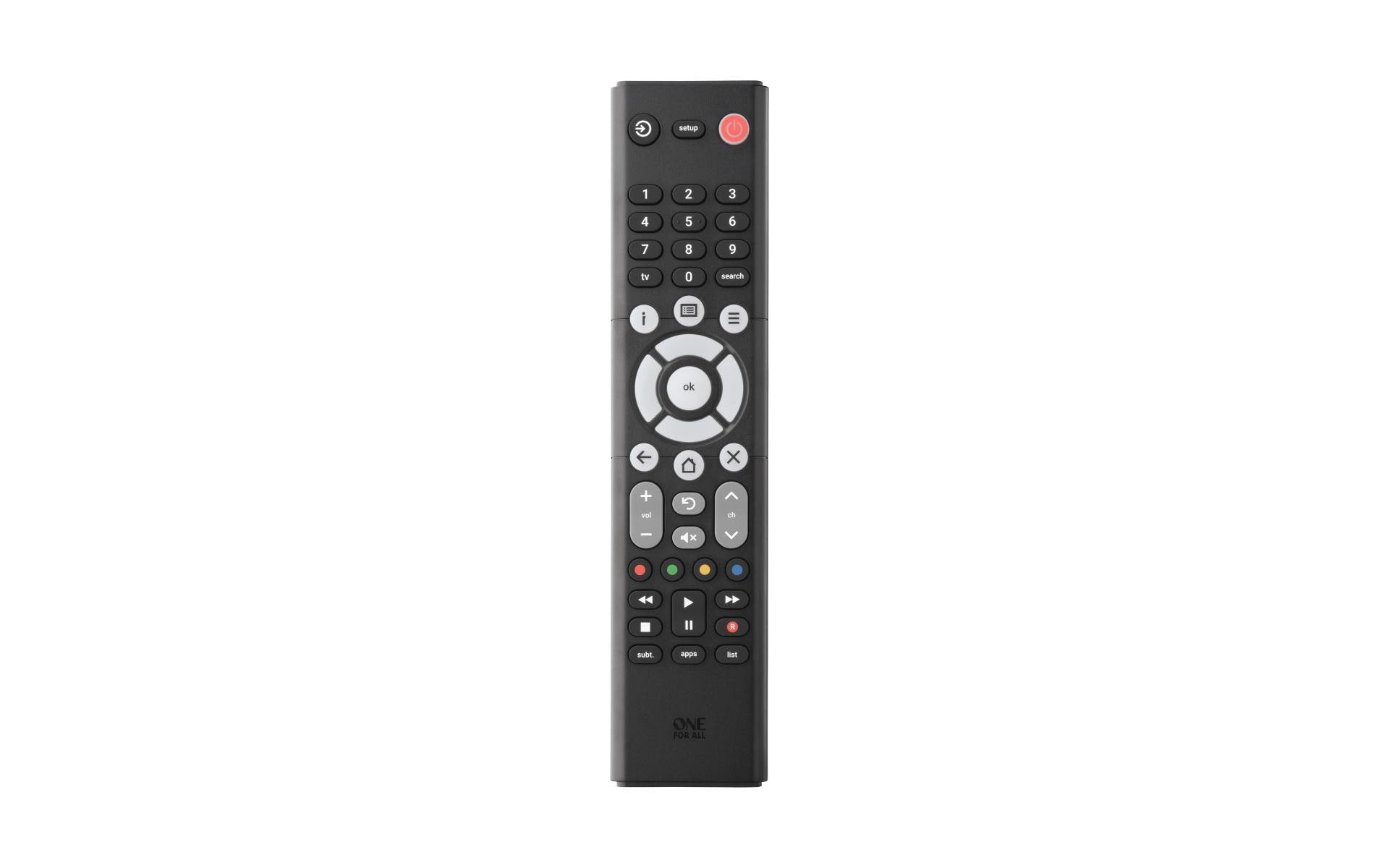 One for All Total Control 12 in 1 Universalfernbedienung für 12 Geräte