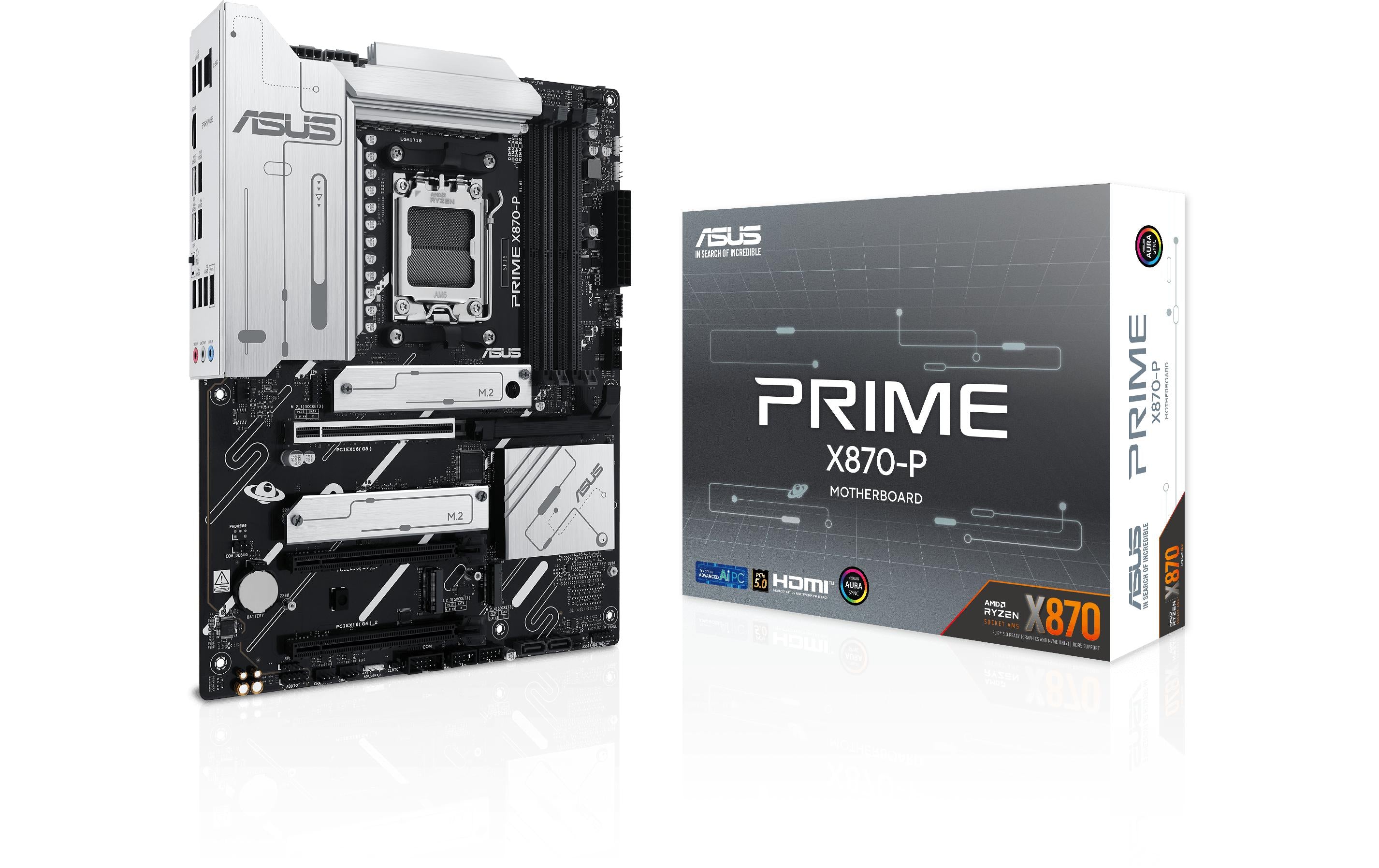 ASUS PRIME X870-P, ATX, AM5 AMD X870, 4x DDR5, PCI-E 5.0