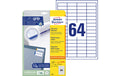 AZ Etiketten permanent 48,5X16,9mm 1.920 Etiketten / 30 Blatt
