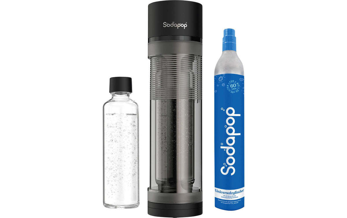 Sodapop Wassersprudler 10031901 inkl. Zylinder und 1x 1l Glasflasche